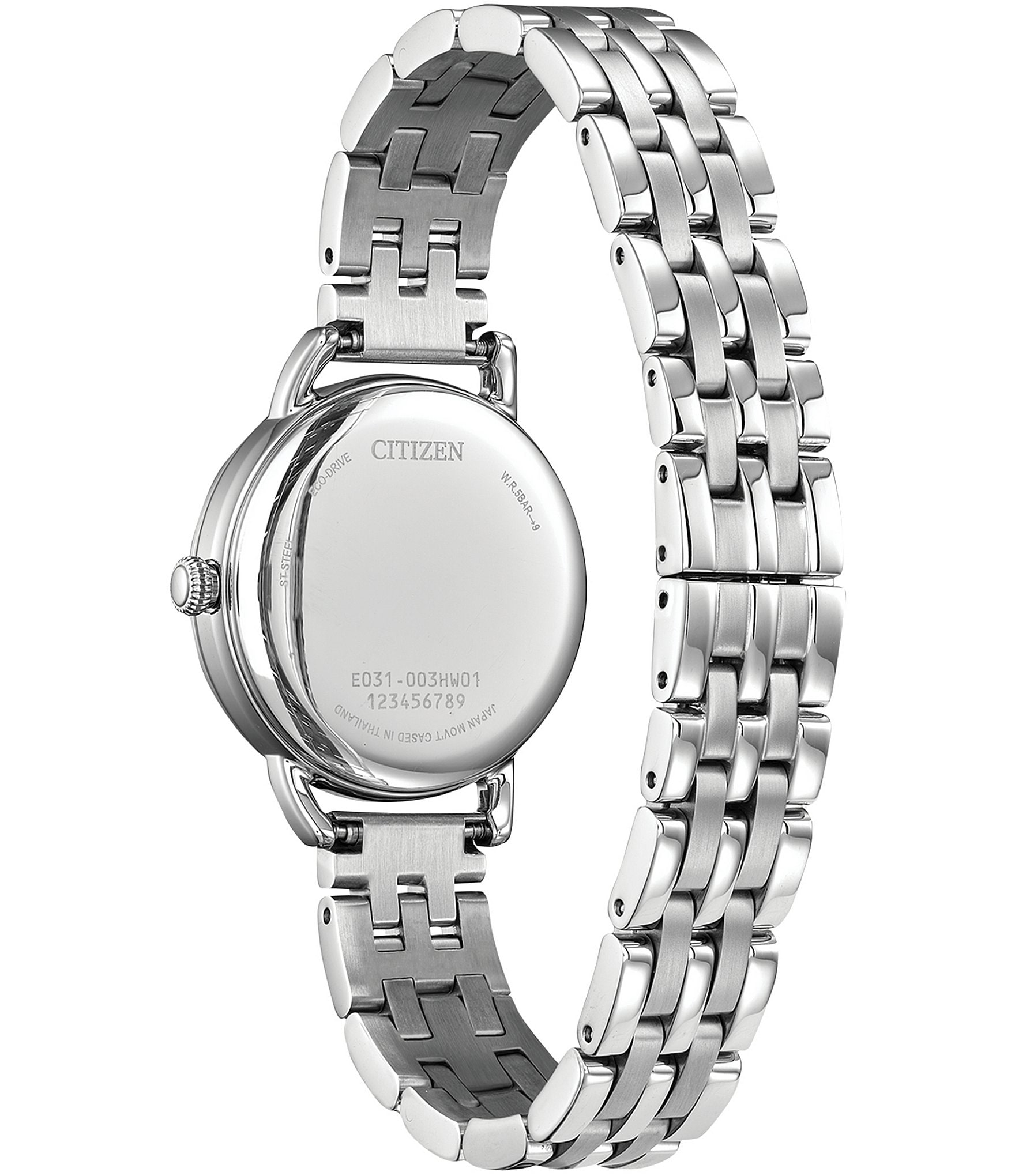 Citizen Women's Classic Coin Edge Three Hand Stainless Steel Bracelet Watch