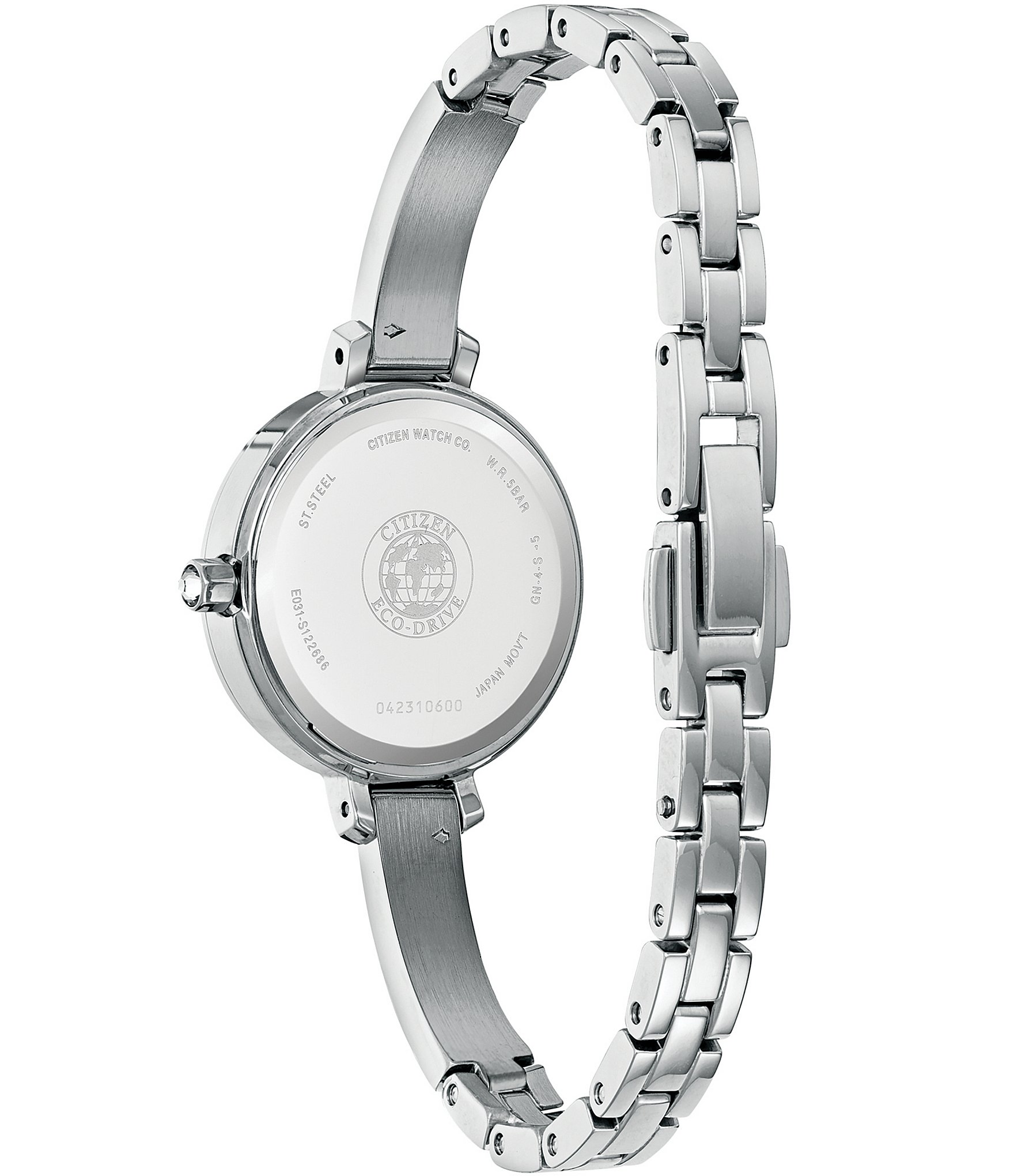 Citizen Women's Silhouette Crystal Three Hand Stainless Steel Petite Bracelet Watch