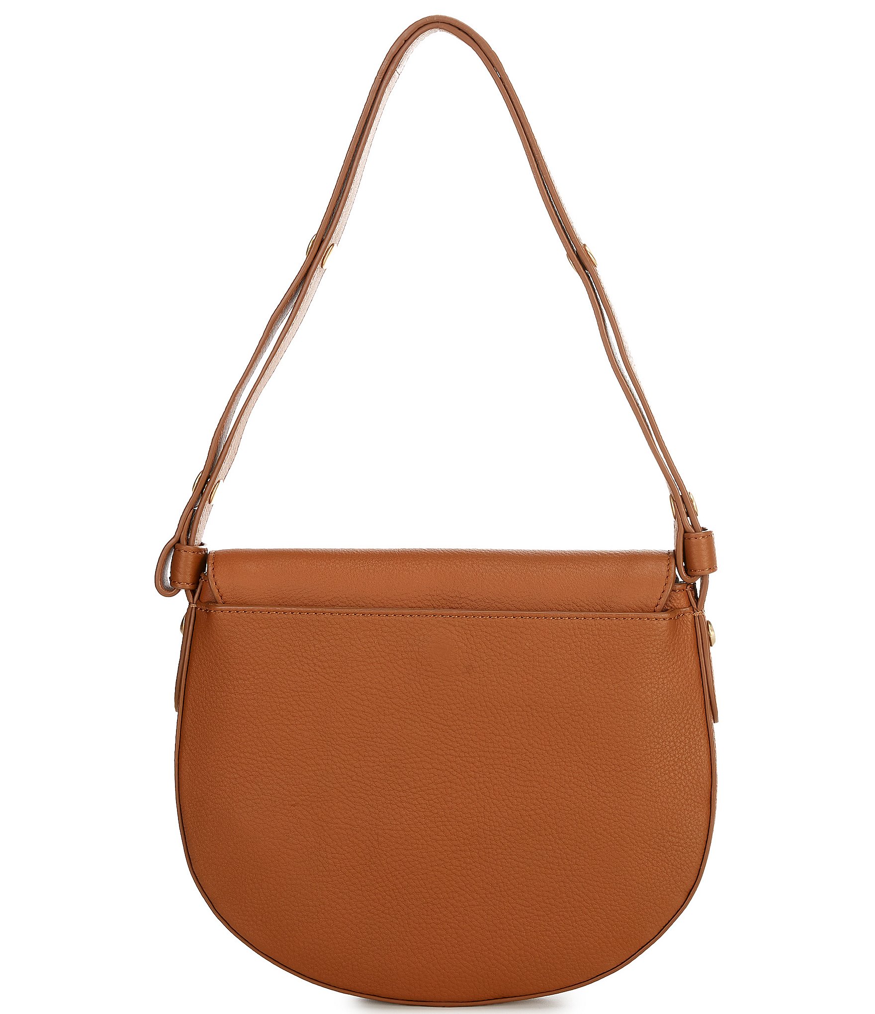 CITRINE Elsa Leather Flap Shoulder Saddle Bag