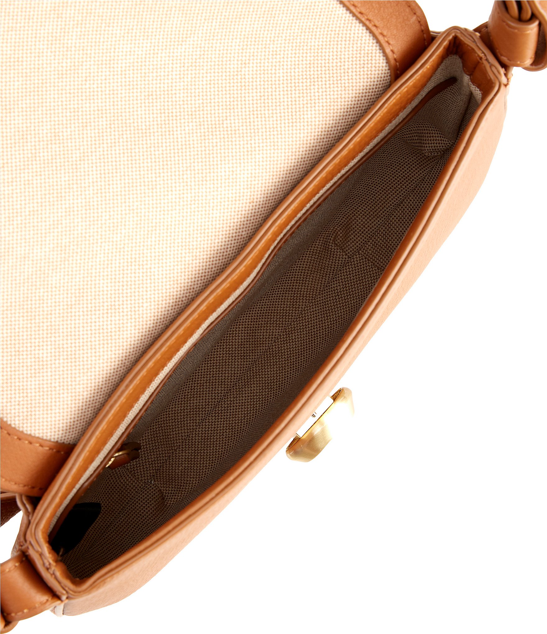 CITRINE Elsa Leather Flap Shoulder Saddle Bag