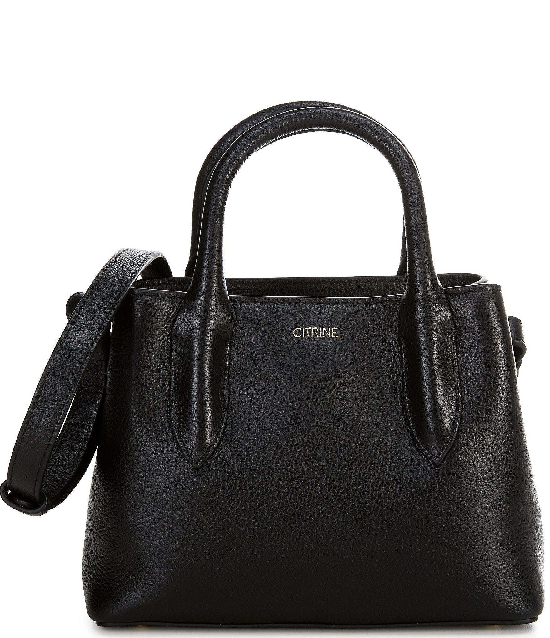 CITRINE Emerson Leather Double Handle Satchel Bag