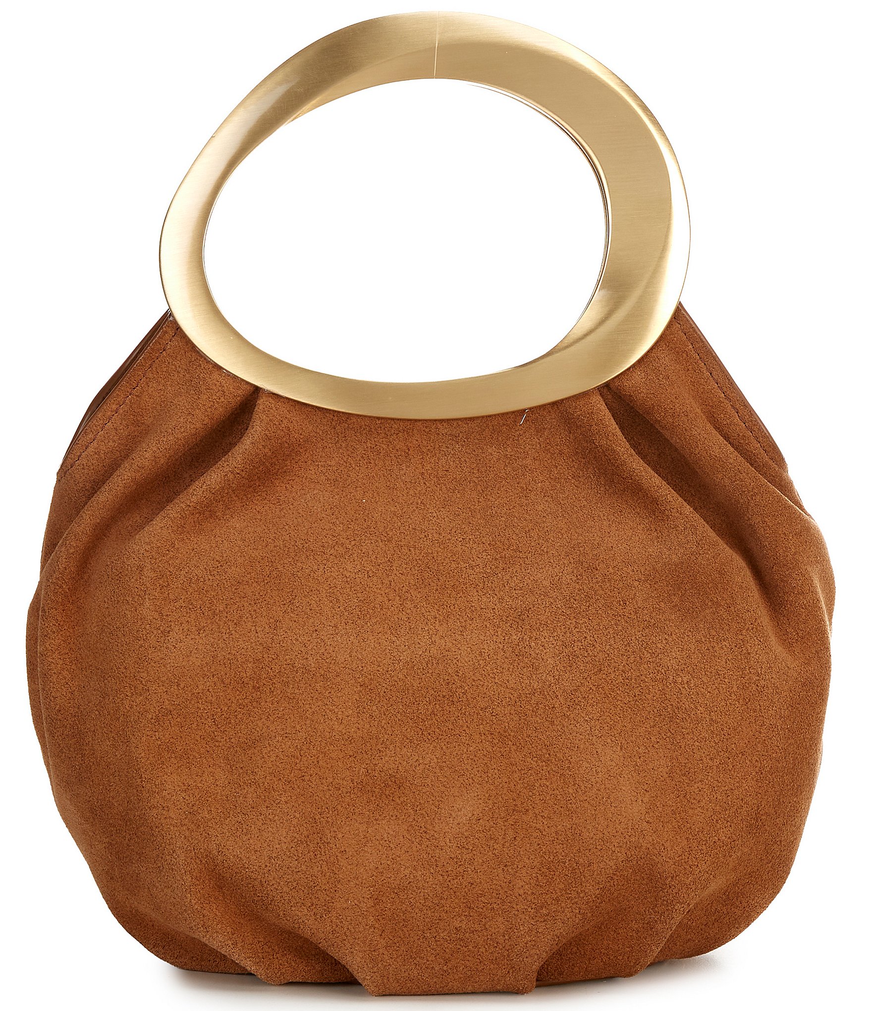 CITRINE Magnolia Suede Top Handle Mini Bag