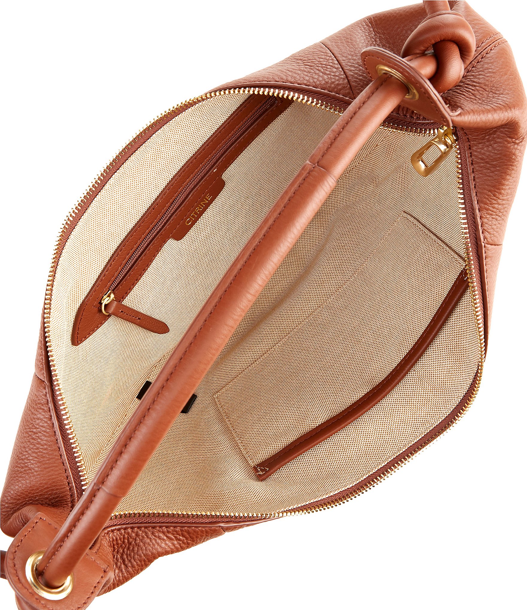 CITRINE Phoenix Suede Medium Hobo Bag