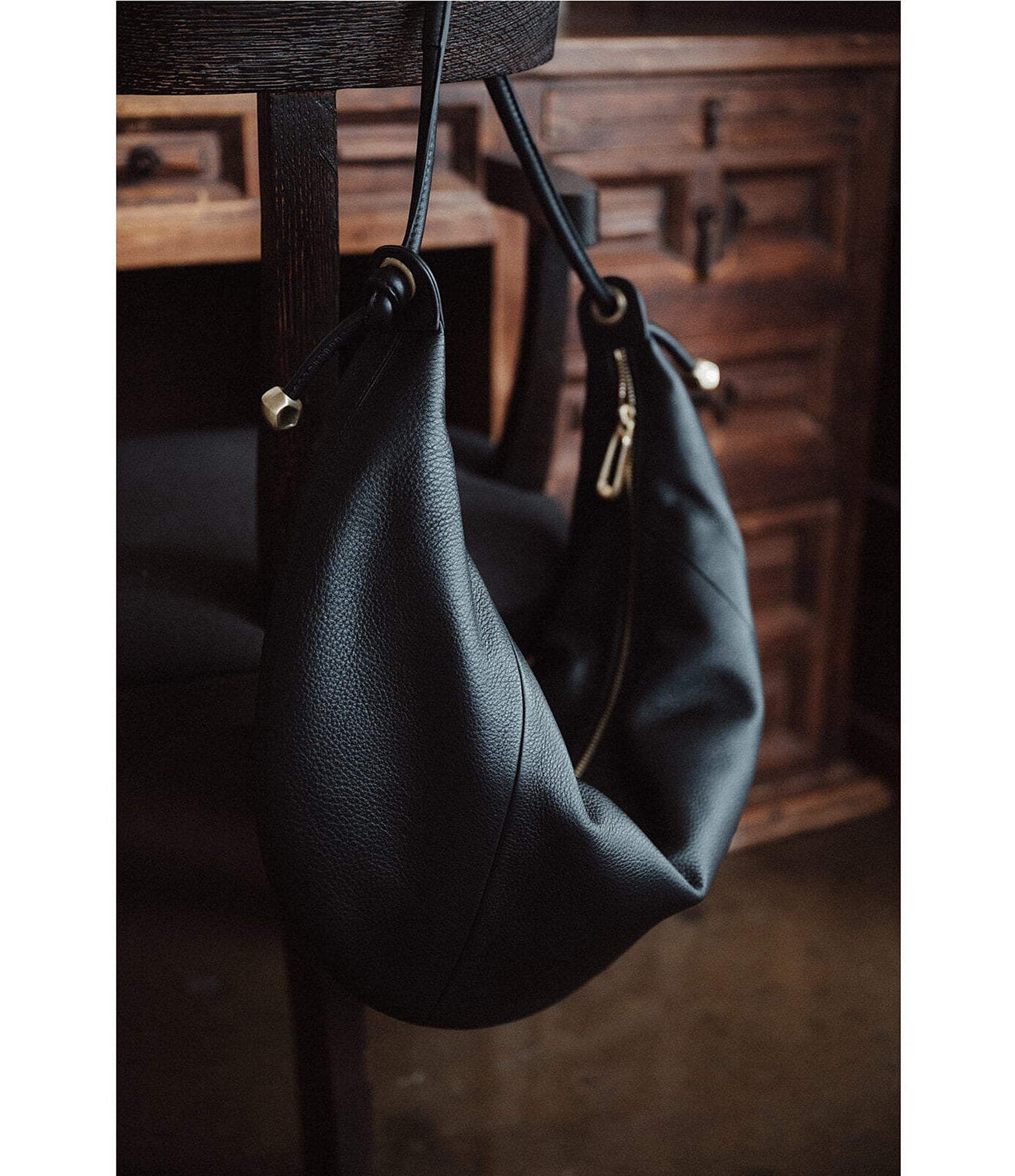 CITRINE Phoenix Suede Medium Hobo Bag