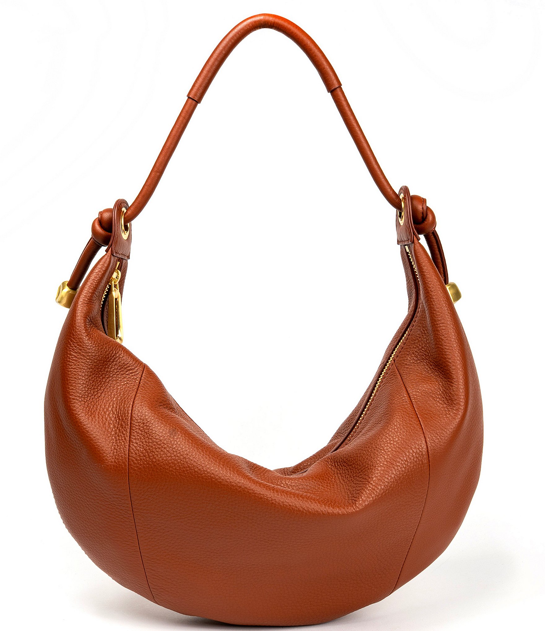 CITRINE Phoenix Leather Medium Hobo Bag