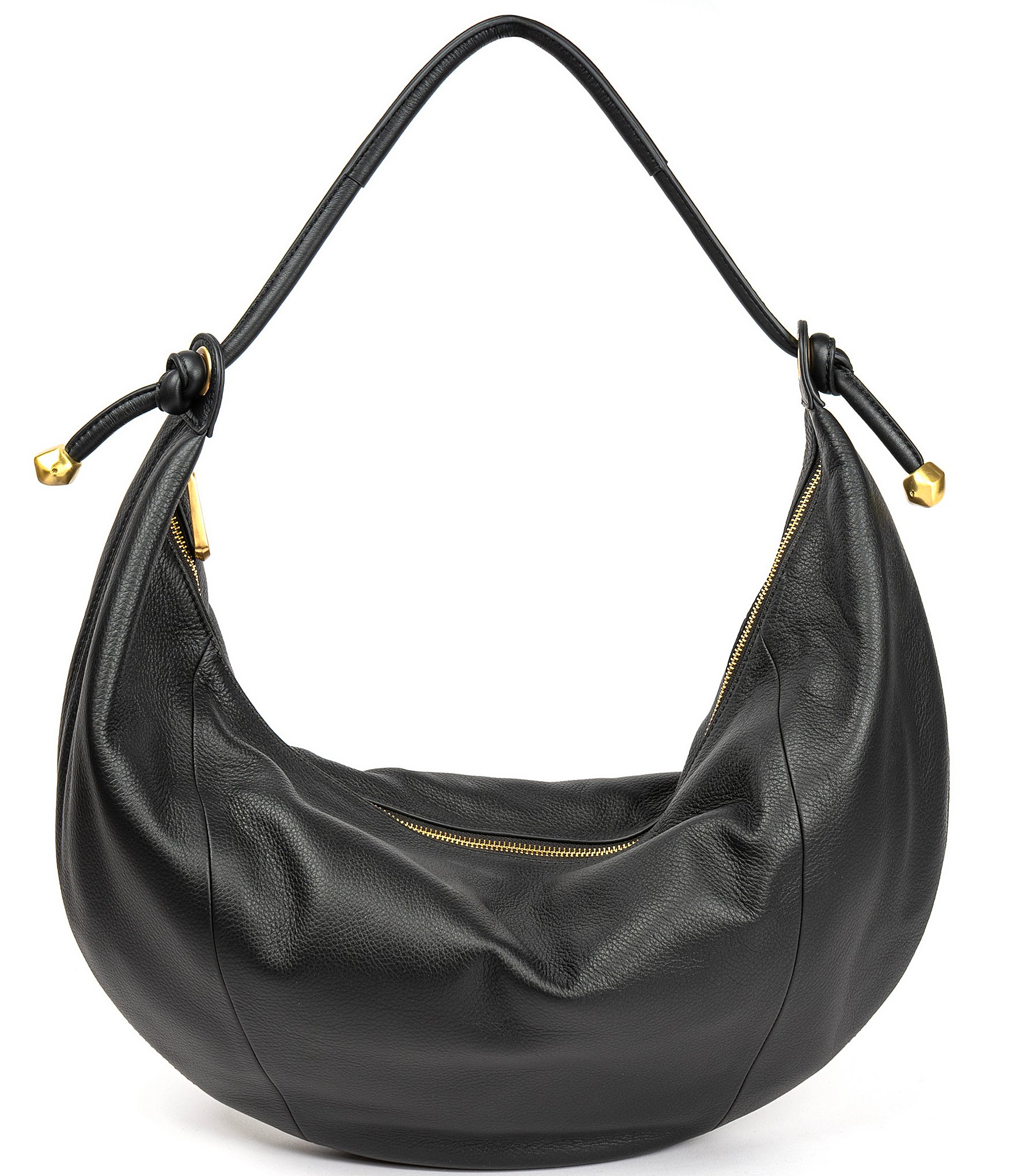 CITRINE Phoenix Leather Medium Hobo Bag