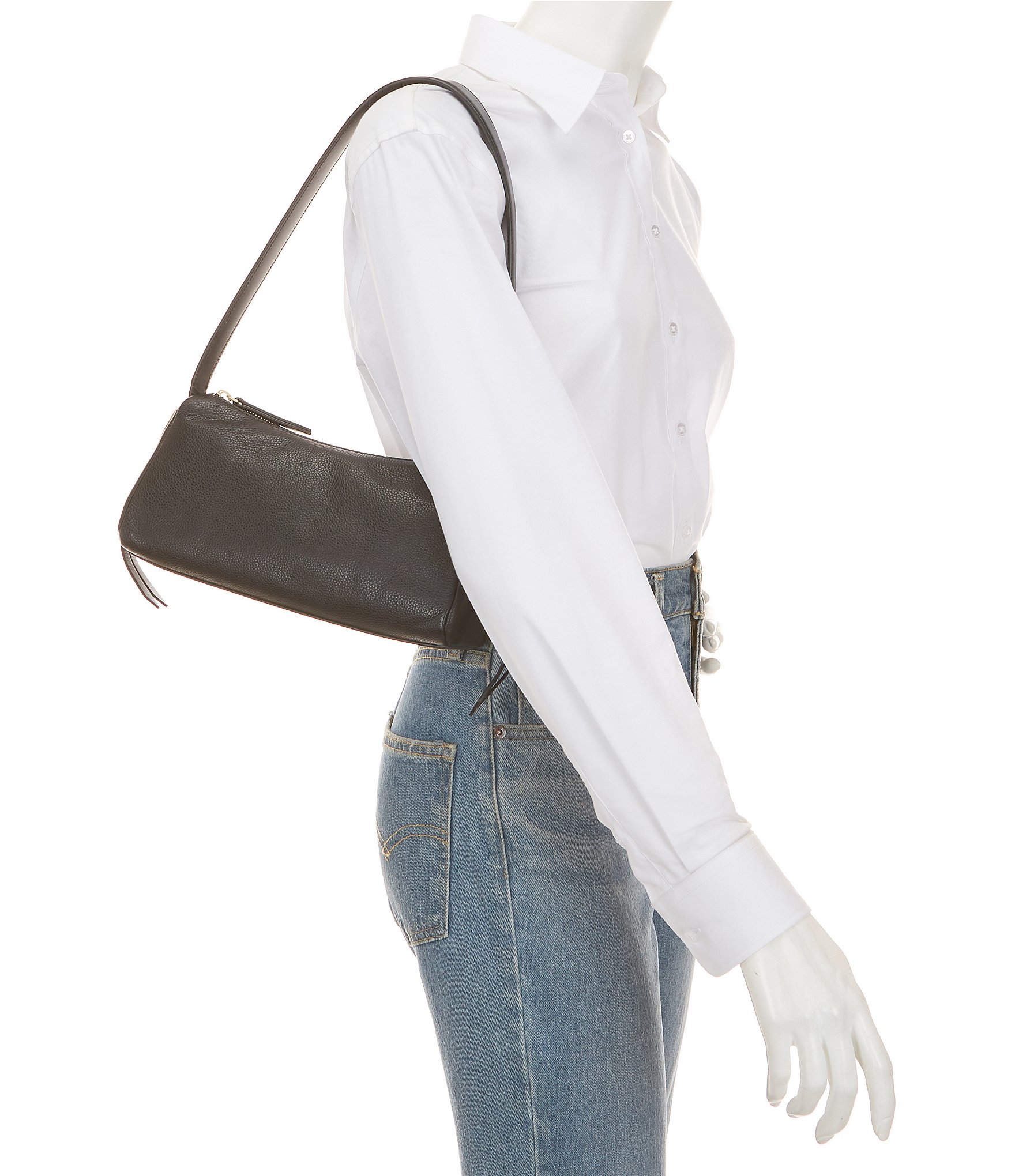 CITRINE Zoe Small East West Barrel Shoulder Bag