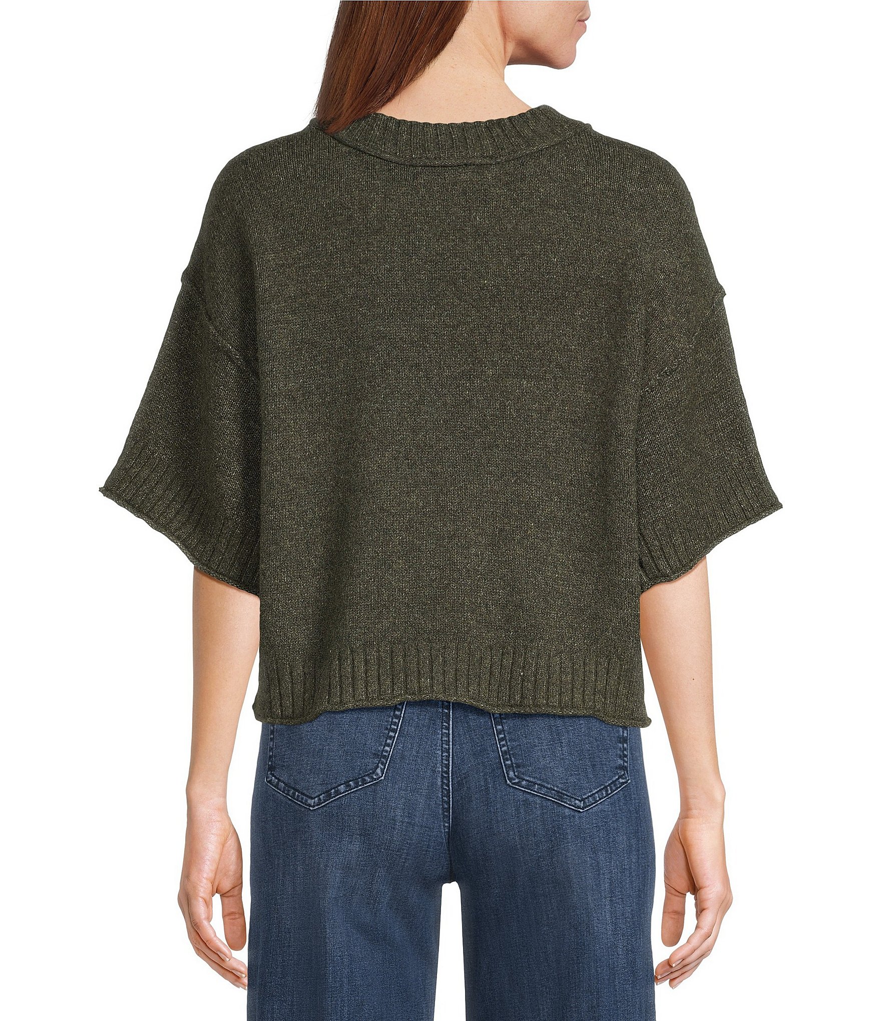 City Blues Broome Crew Neck Short Sleeve Cropped Sweater