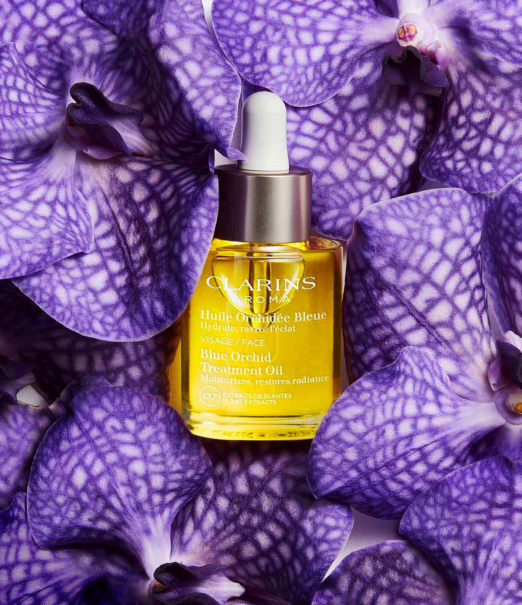 Clarins Blue Orchid Radiance & Hydrating Face Treatment Oil