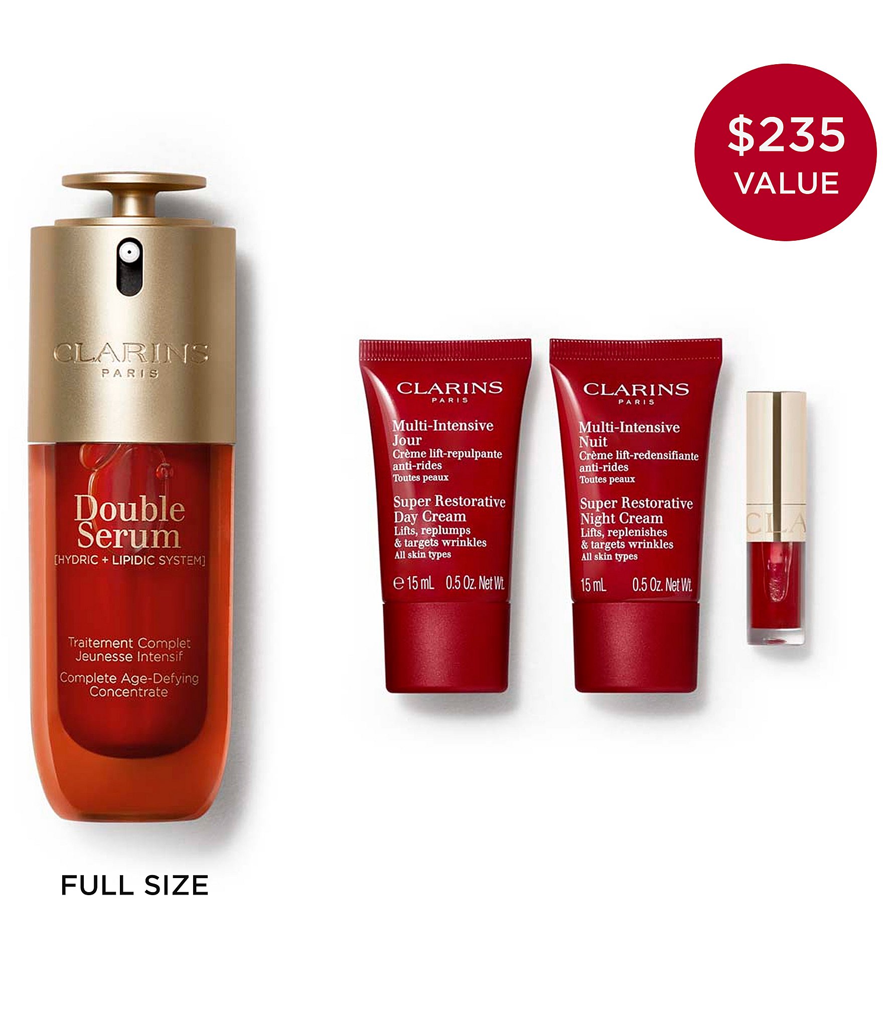 Clarins Double Serum & Super Restorative Anti-Aging Skincare Gift Set