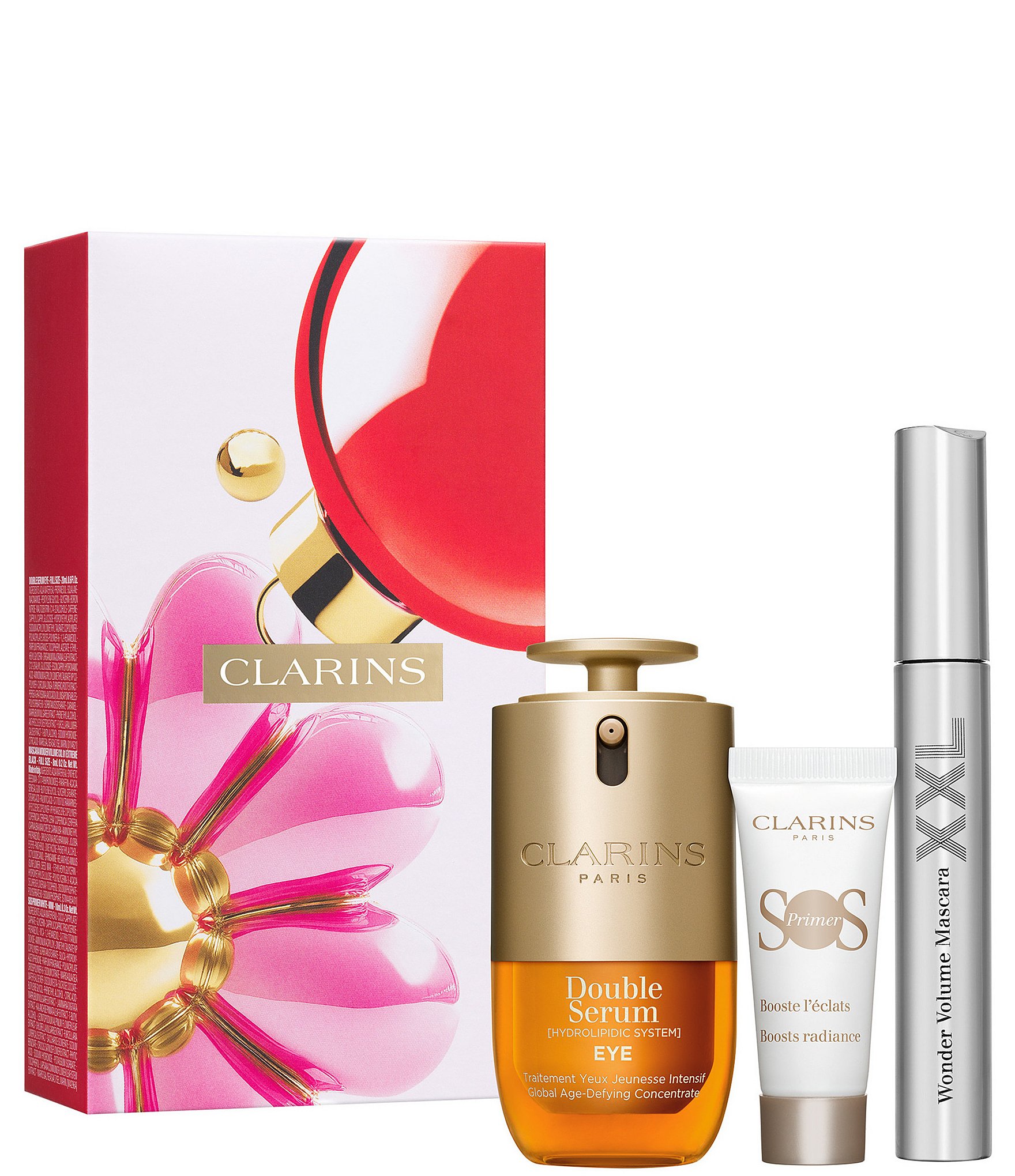 Clarins Double Serum Eye Brightening & Depuffing 3-Piece Gift Set