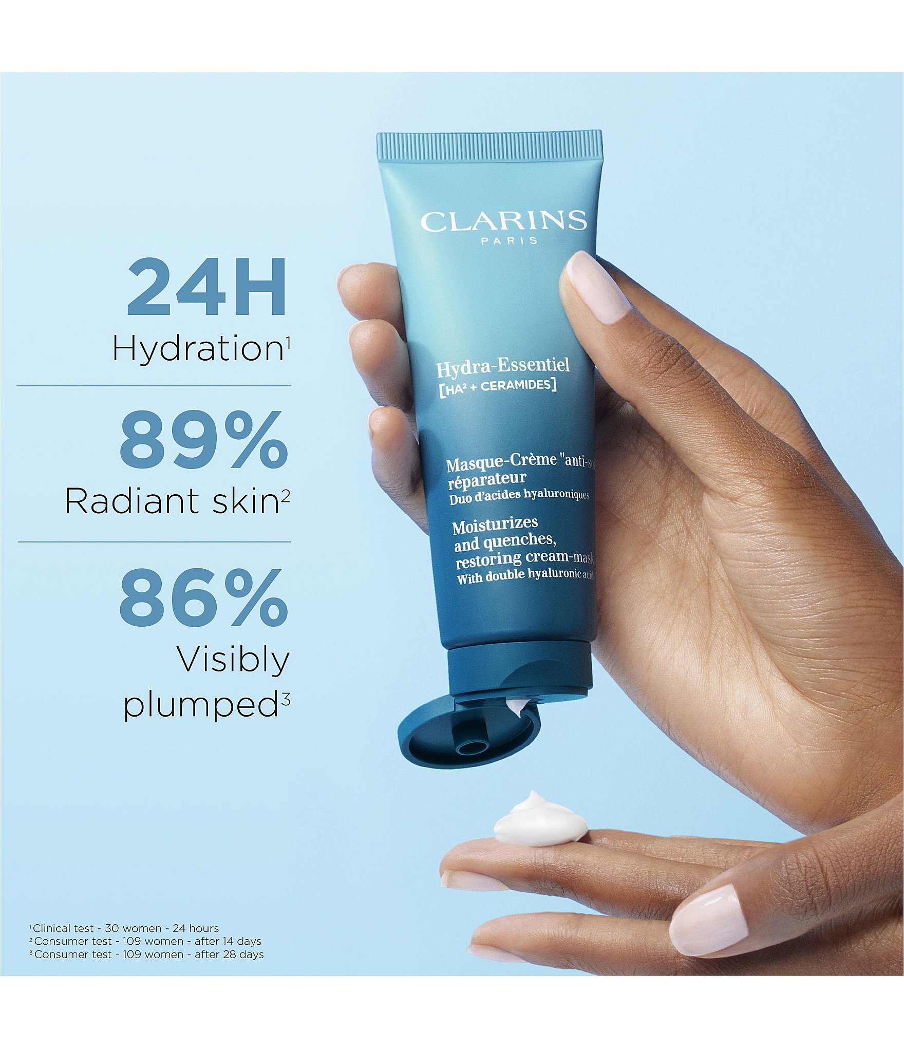 Clarins Hydra-Essentiel Hydrating Mask with Double Hyaluronic Acid