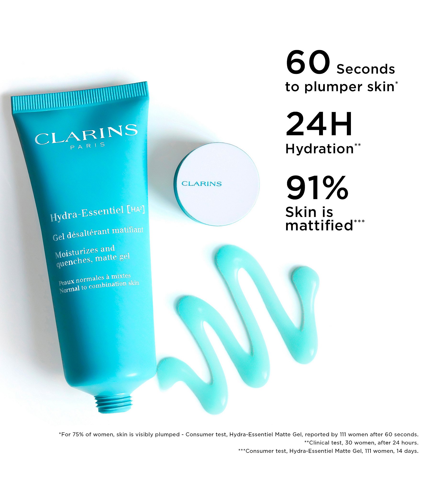 Clarins Hydra-Essentiel Matte Gel Double Hyaluronic Acid Moisturizer