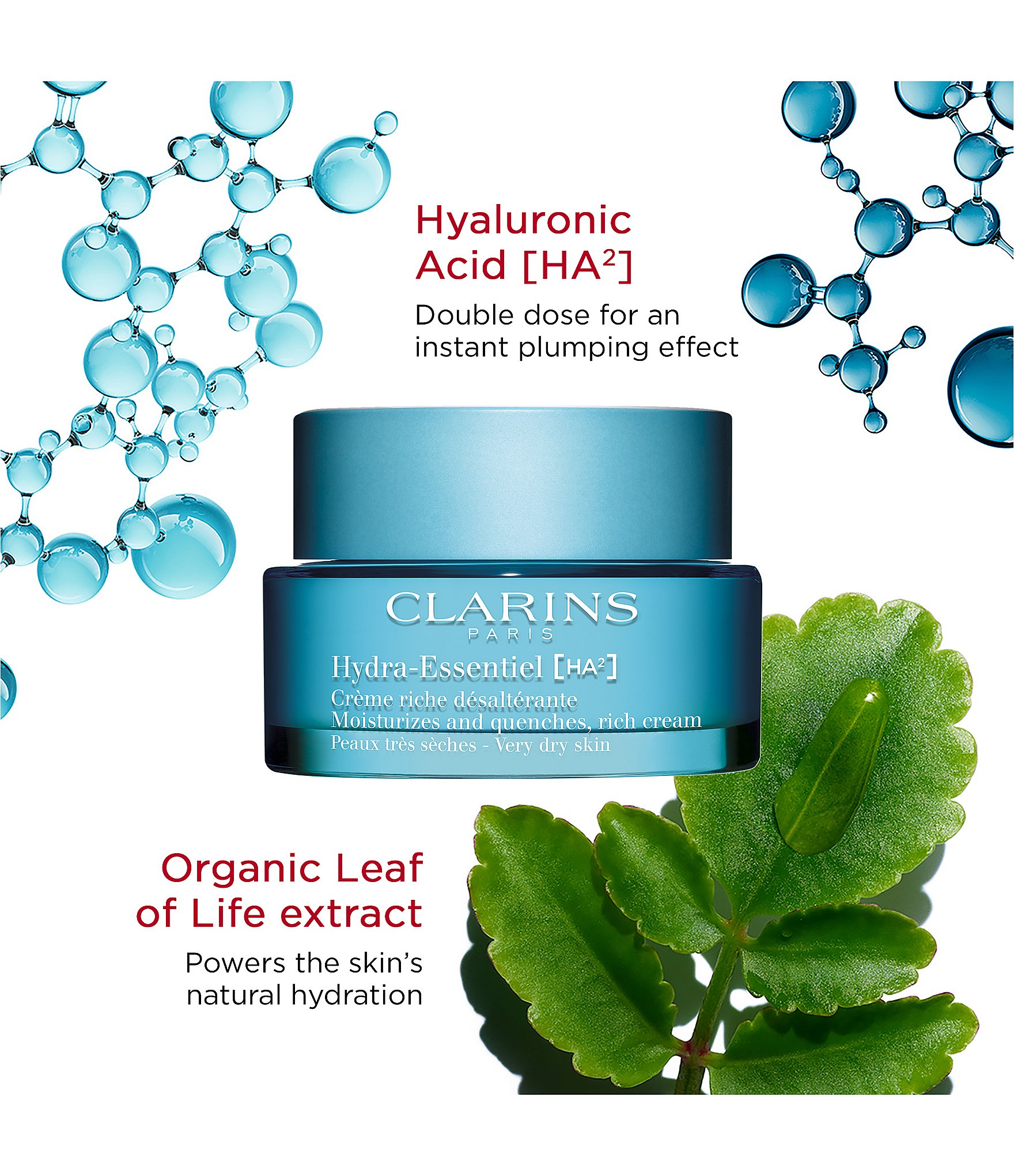 Clarins Hydra-Essentiel Rich Double Hyaluronic Acid Moisturizer