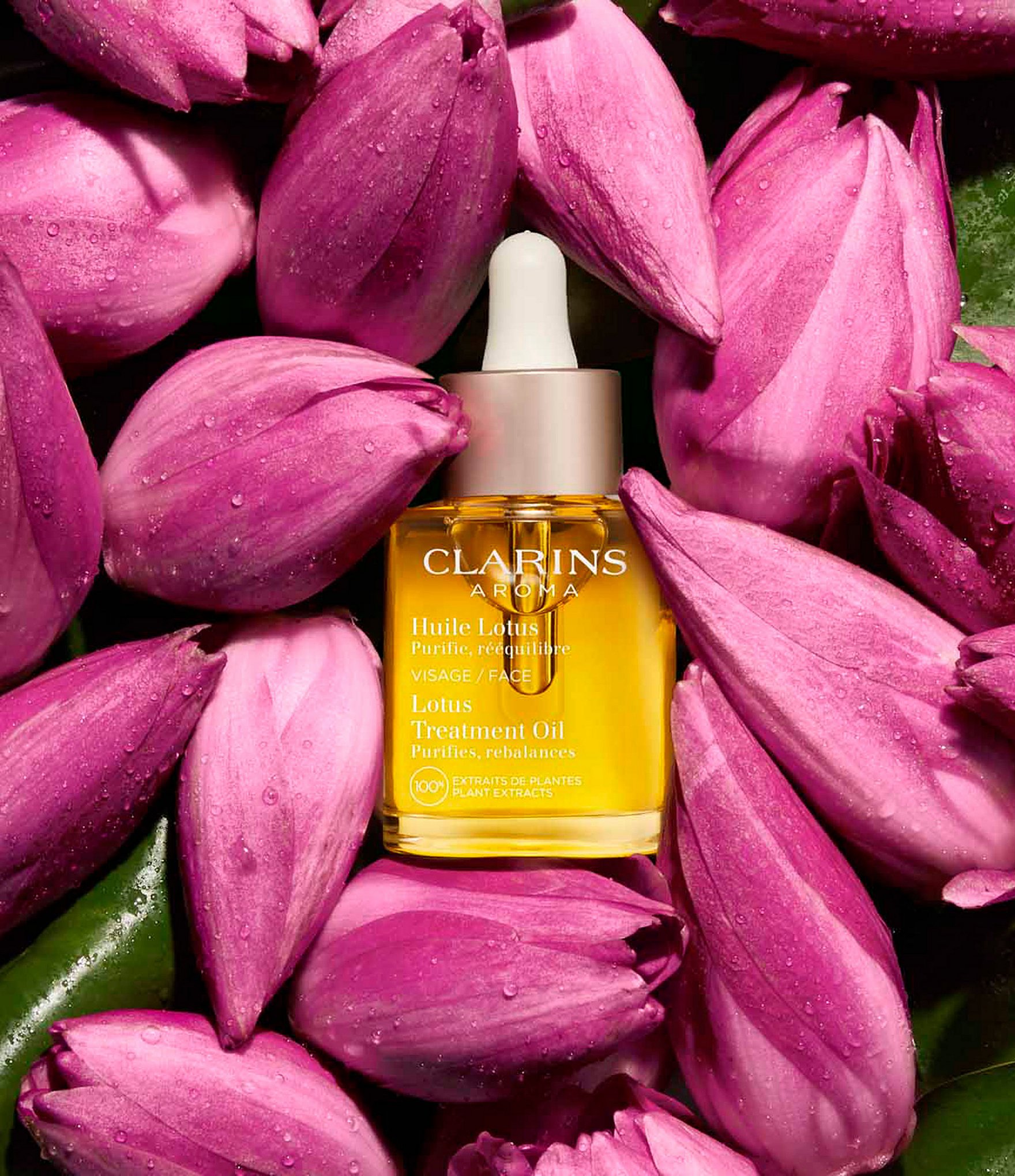 Clarins Lotus Balancing & Hydrating Face Treatment Oil