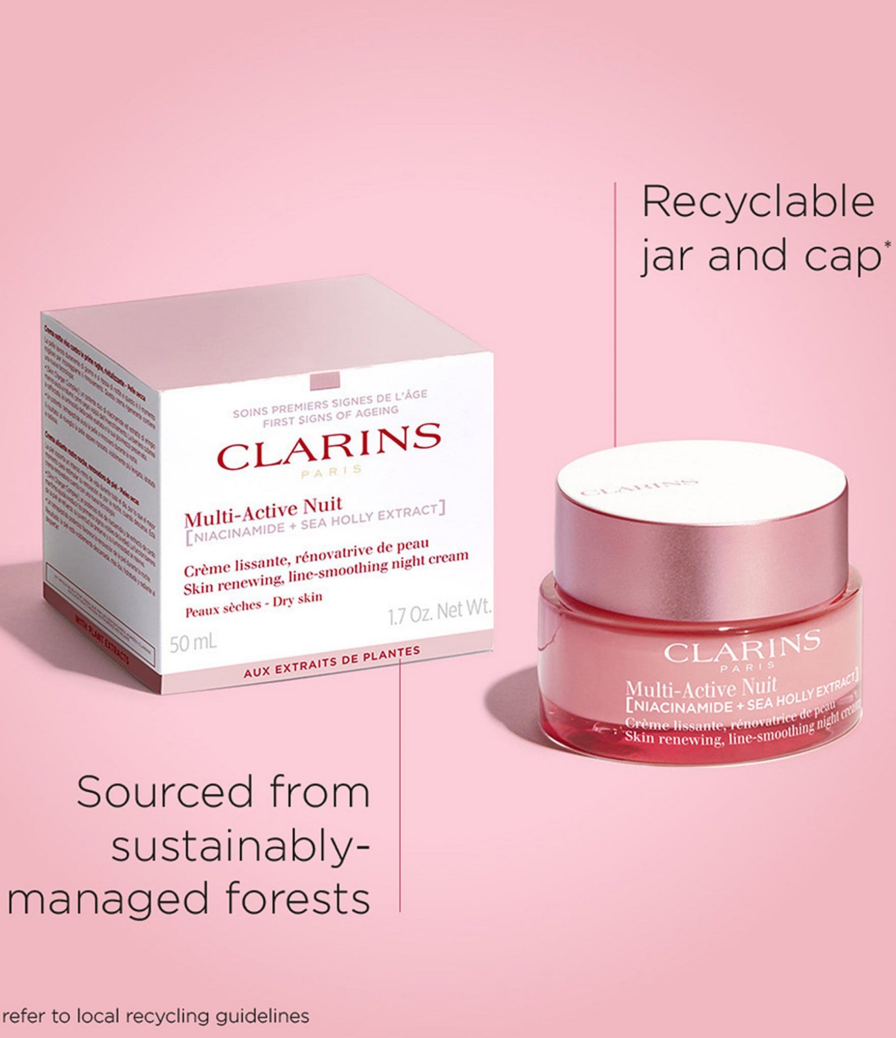 Clarins Multi-Active Night Moisturizer for Lines, Pores