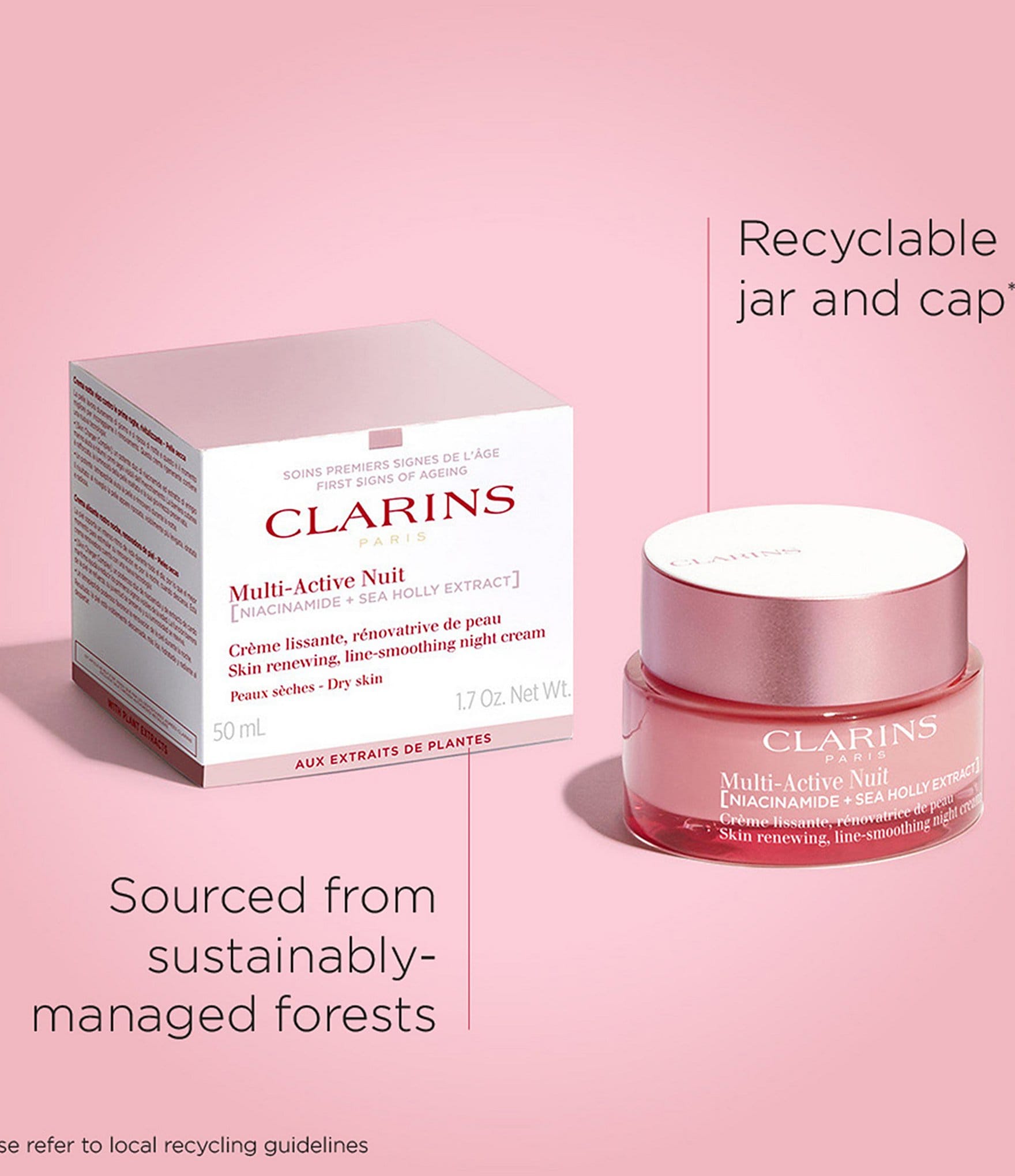 Clarins Multi-Active Night Moisturizer for Lines, Pores