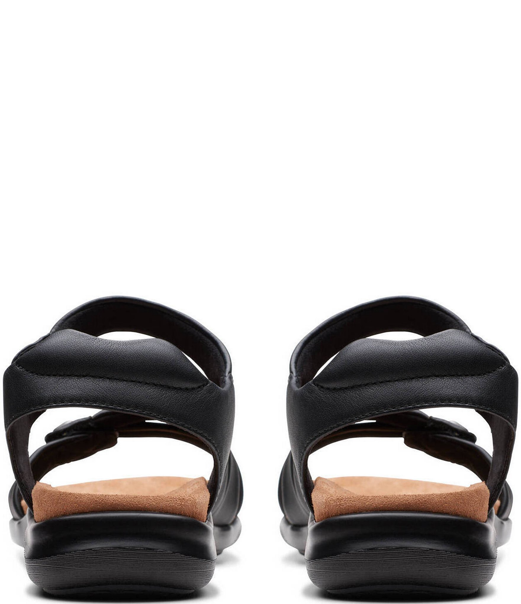 Clarks Artisan Kitly Ave Leather Pleated Straps Sandals
