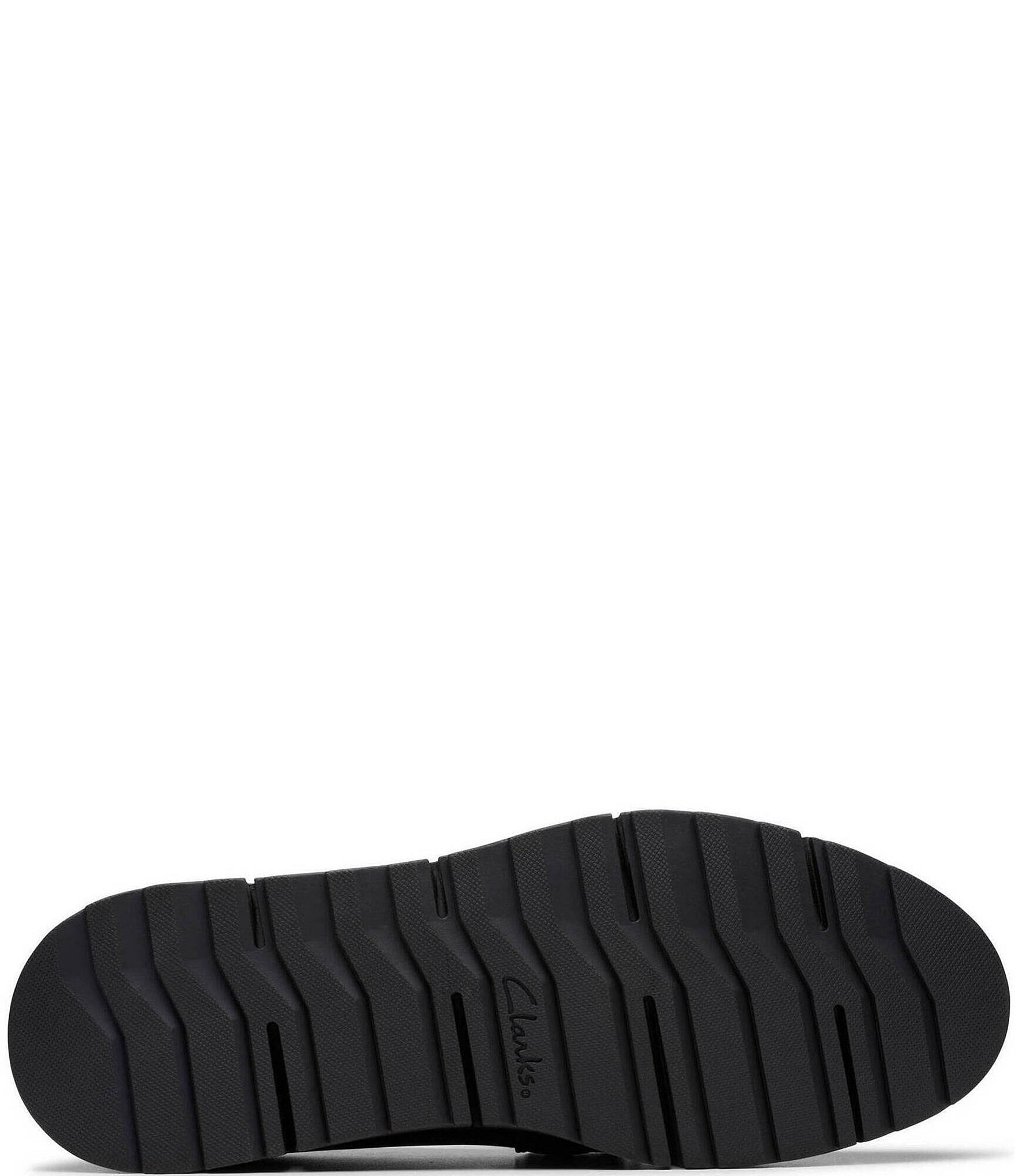 Clarks Artisan Loriini Izzy Leather Chain Hardware Platform Wedge Loafers