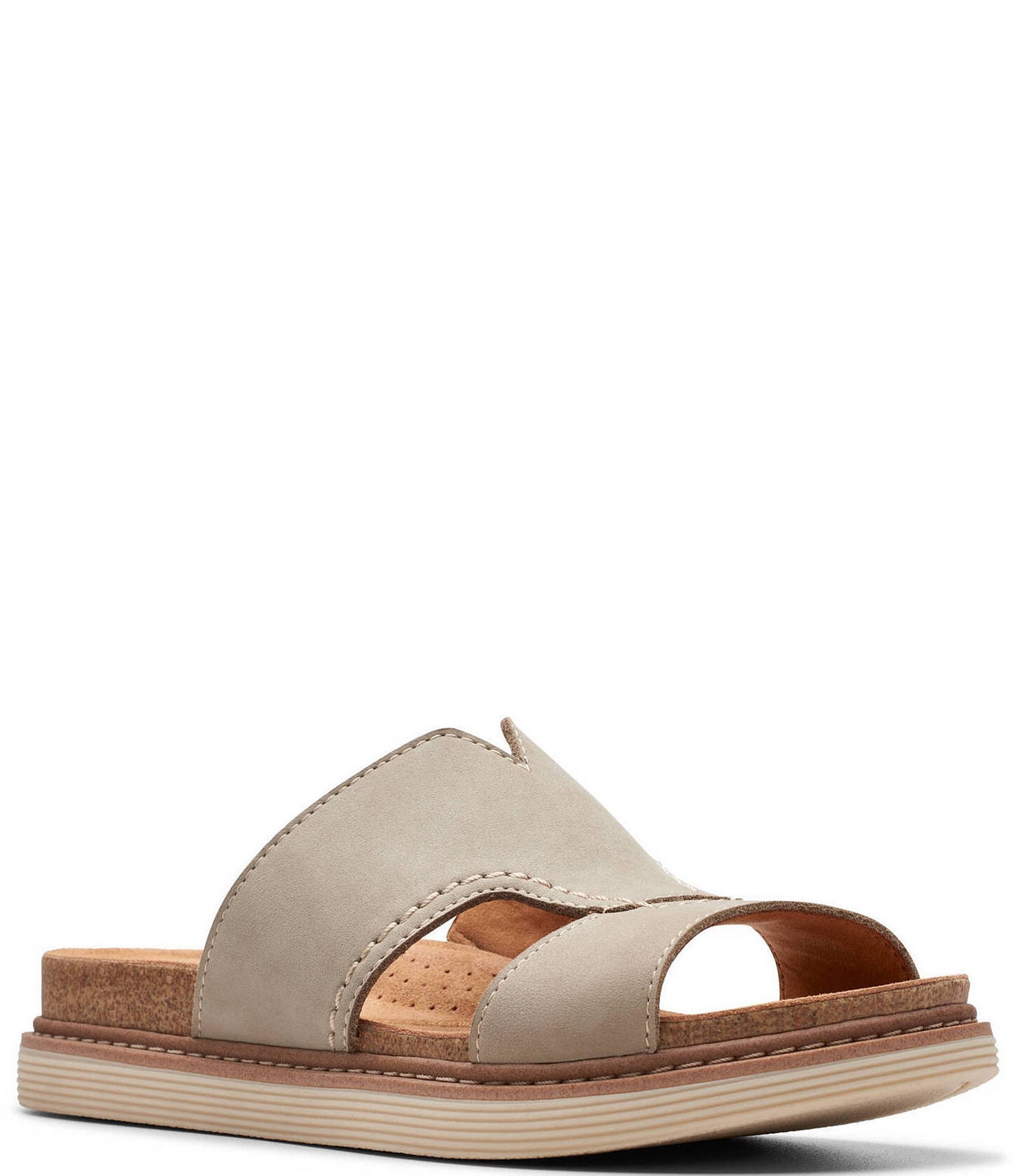Clarks Tan Women's Flat Slides Dillard's