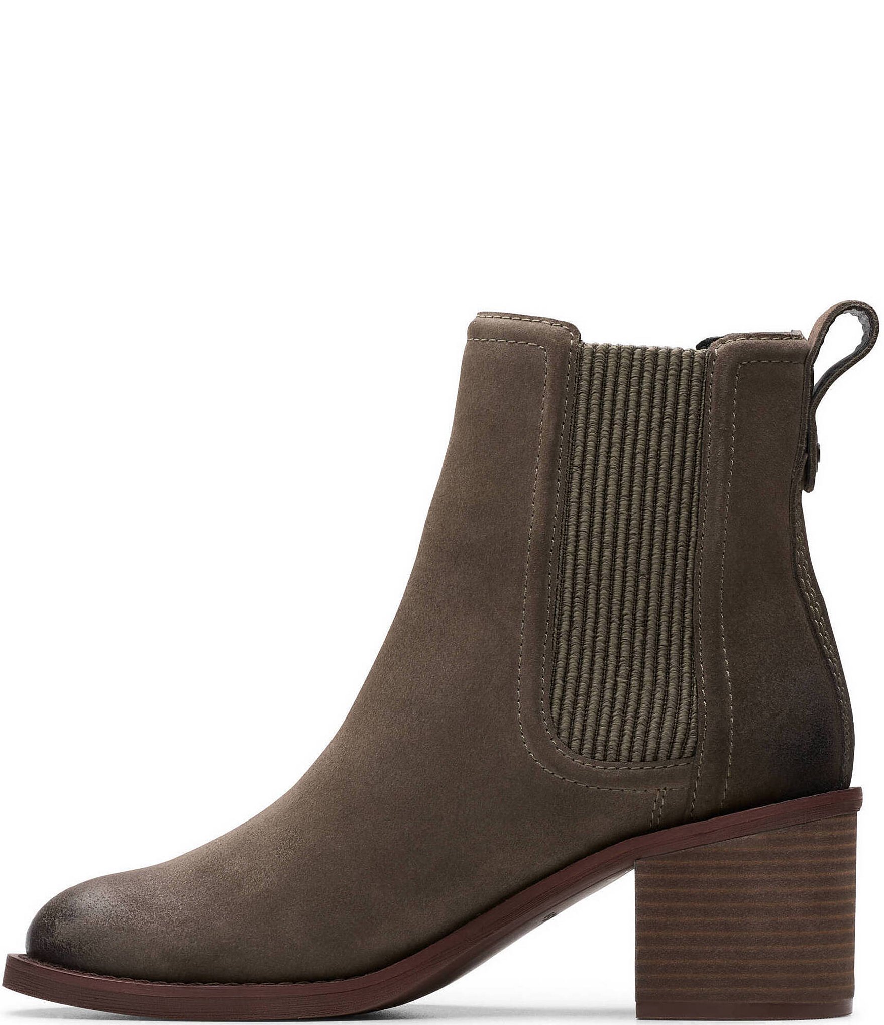 Clarks Chamberly Top Suede Chelsea Booties
