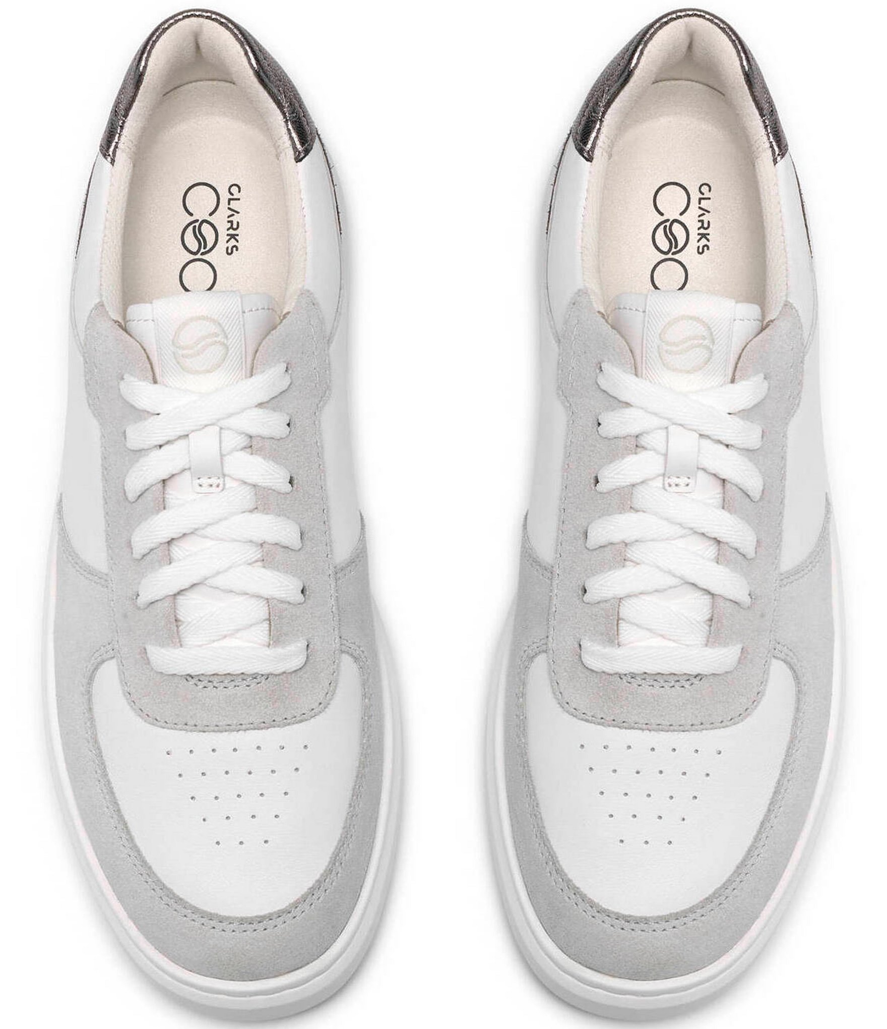 Clarks Code C Court Leather Lace Up Sneakers