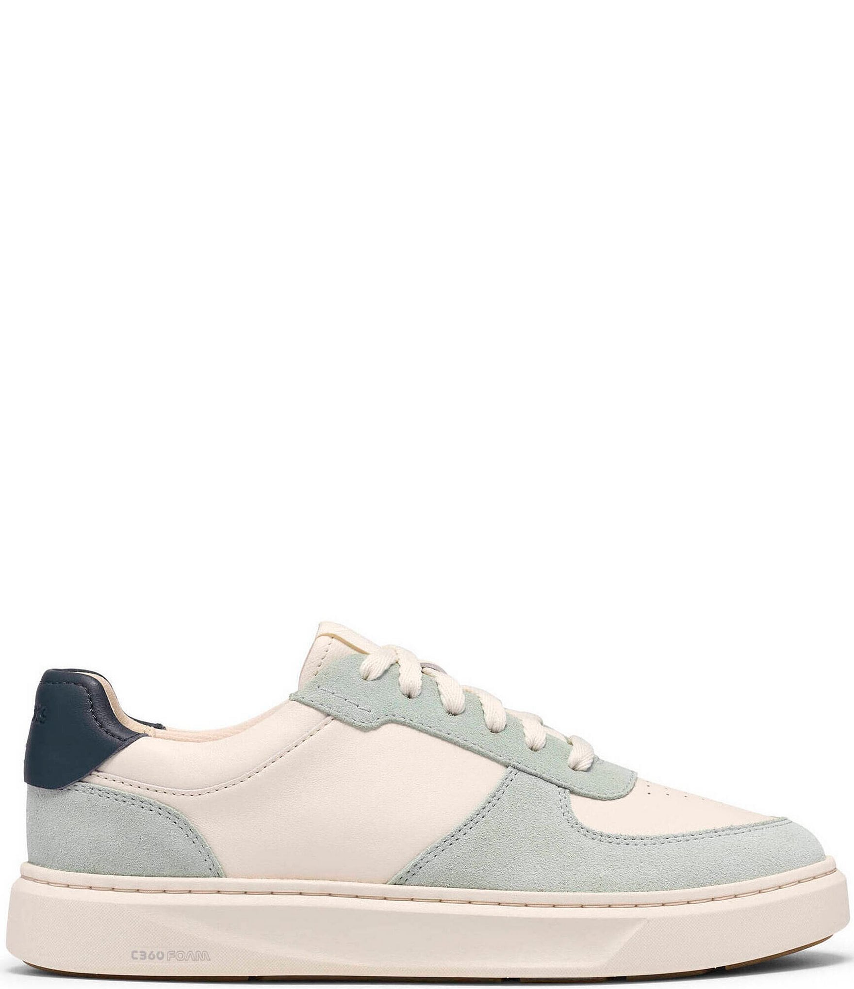 Clarks Code C Court Suede and Leather Lace Up Sneakers