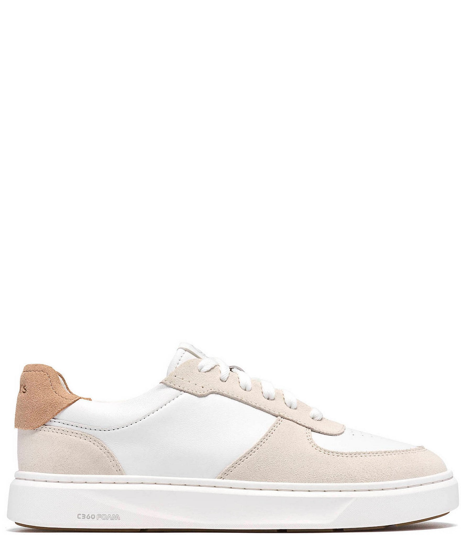 Clarks Code C Court Suede and Leather Lace Up Sneakers