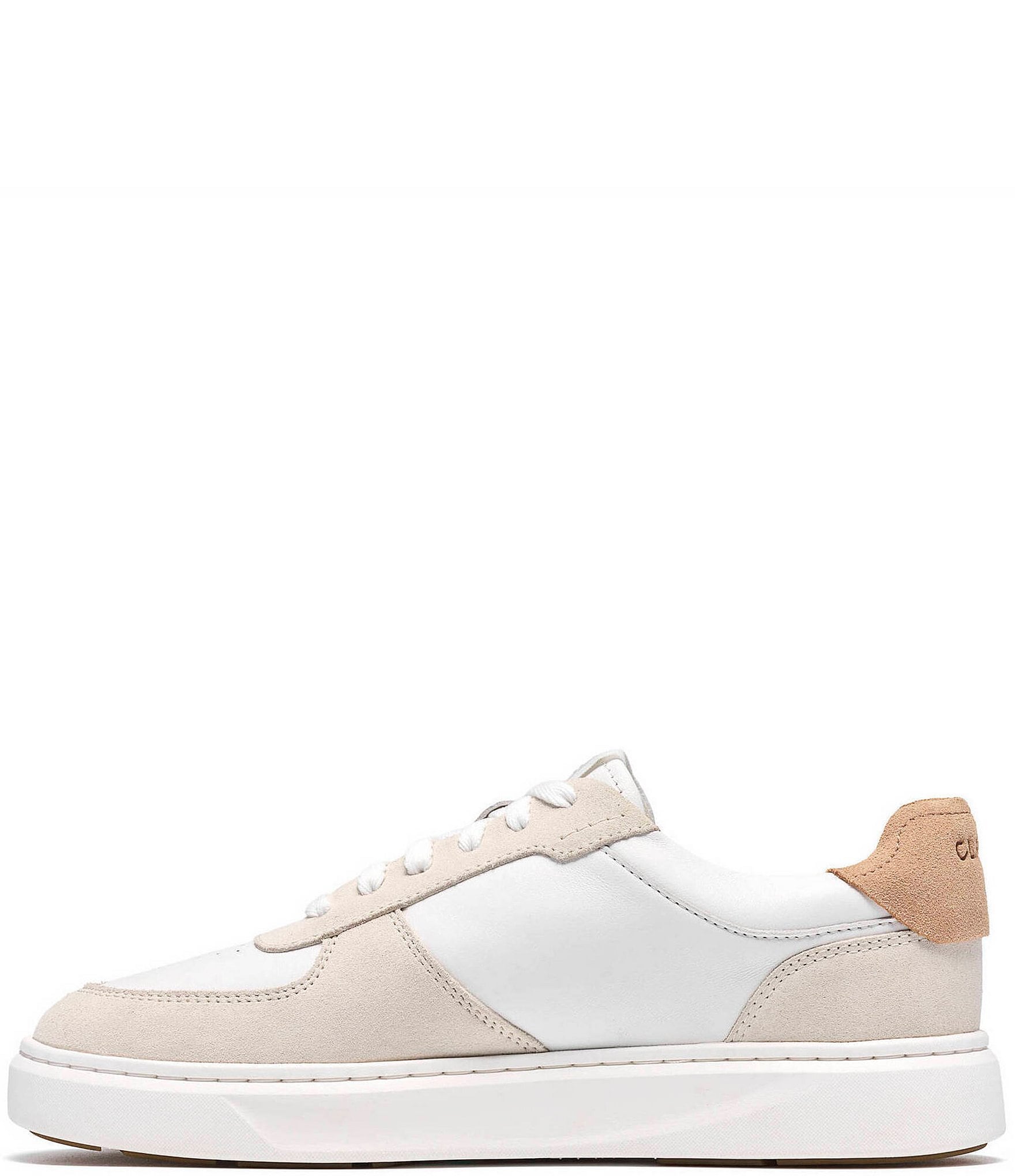 Clarks Code C Court Suede and Leather Lace Up Sneakers