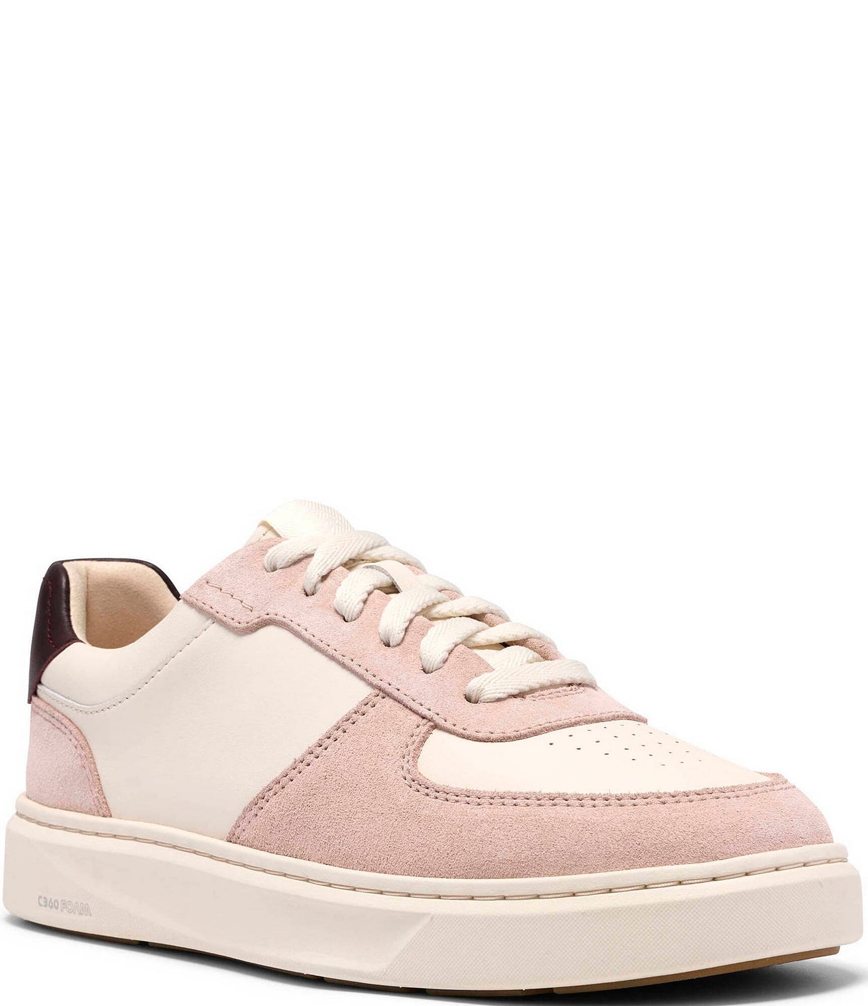 Clarks Code C Court Suede and Leather Lace Up Sneakers