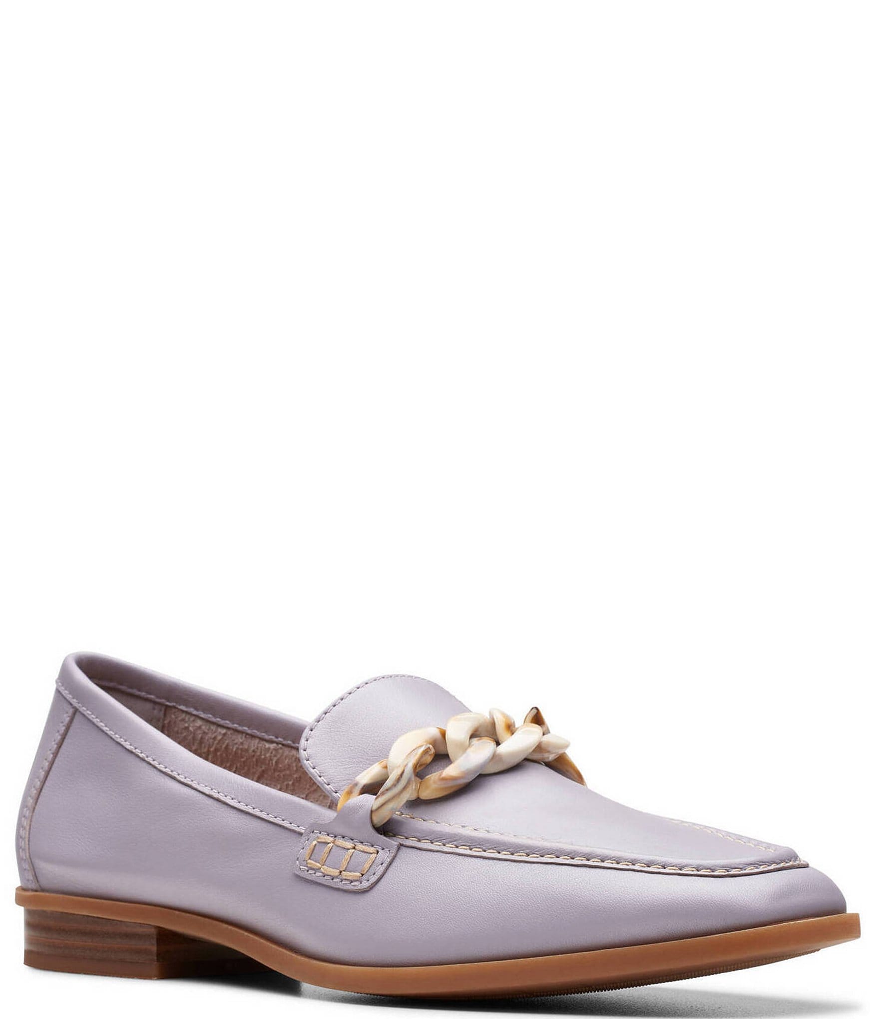 Clarks Artisan Sarafyna Iris Leather Chain Loafers | Dillard's