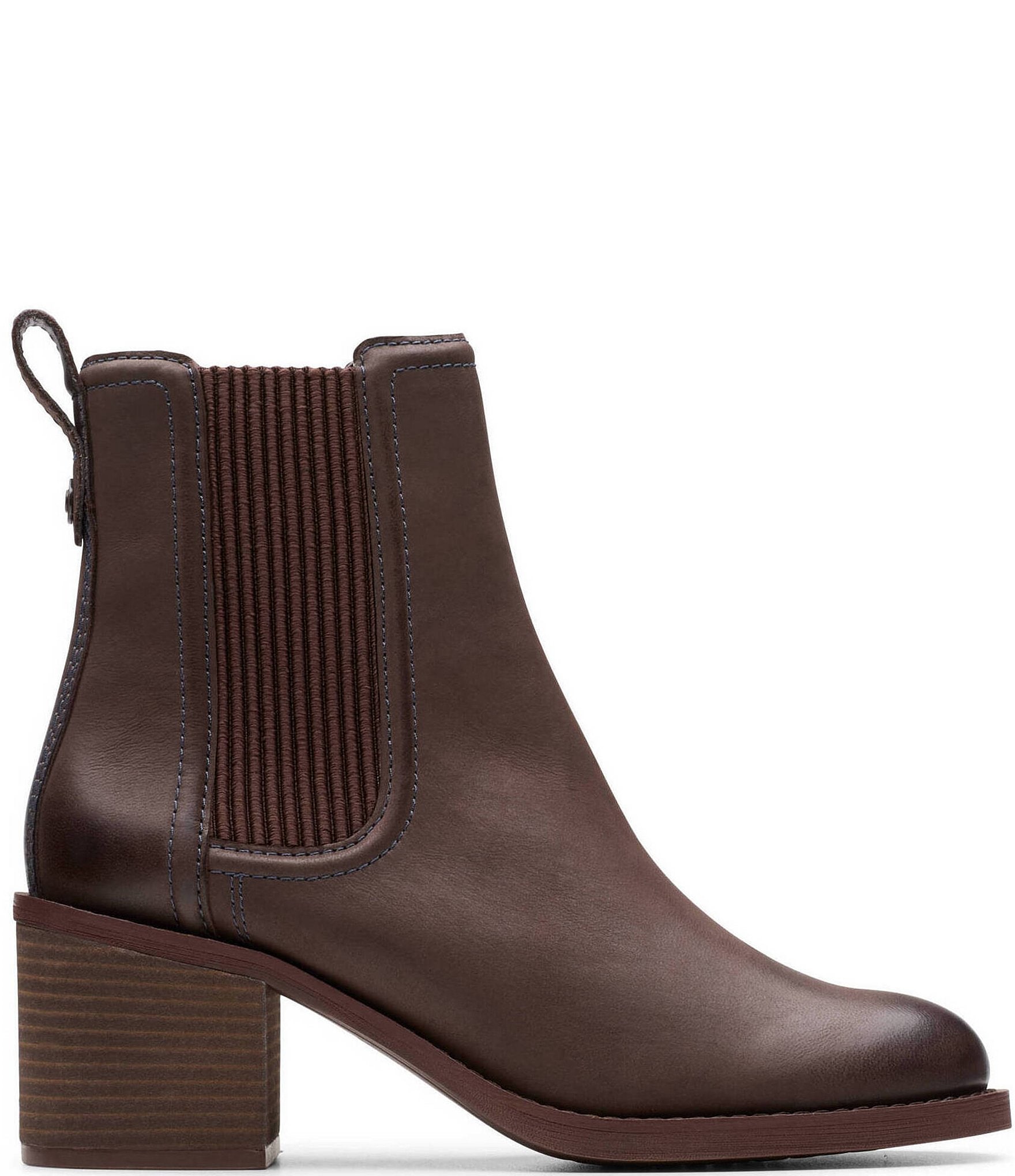 Clarks Signature Chamberly Top Leather Chelsea Booties