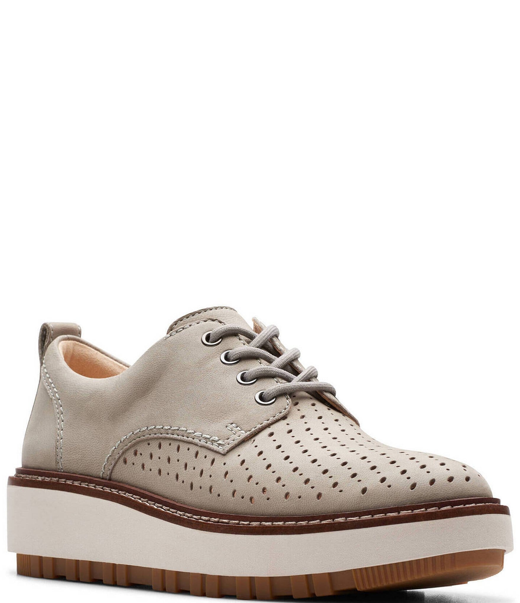 Clarks Signature Orianna Move Nubuck Perforated Oxfords