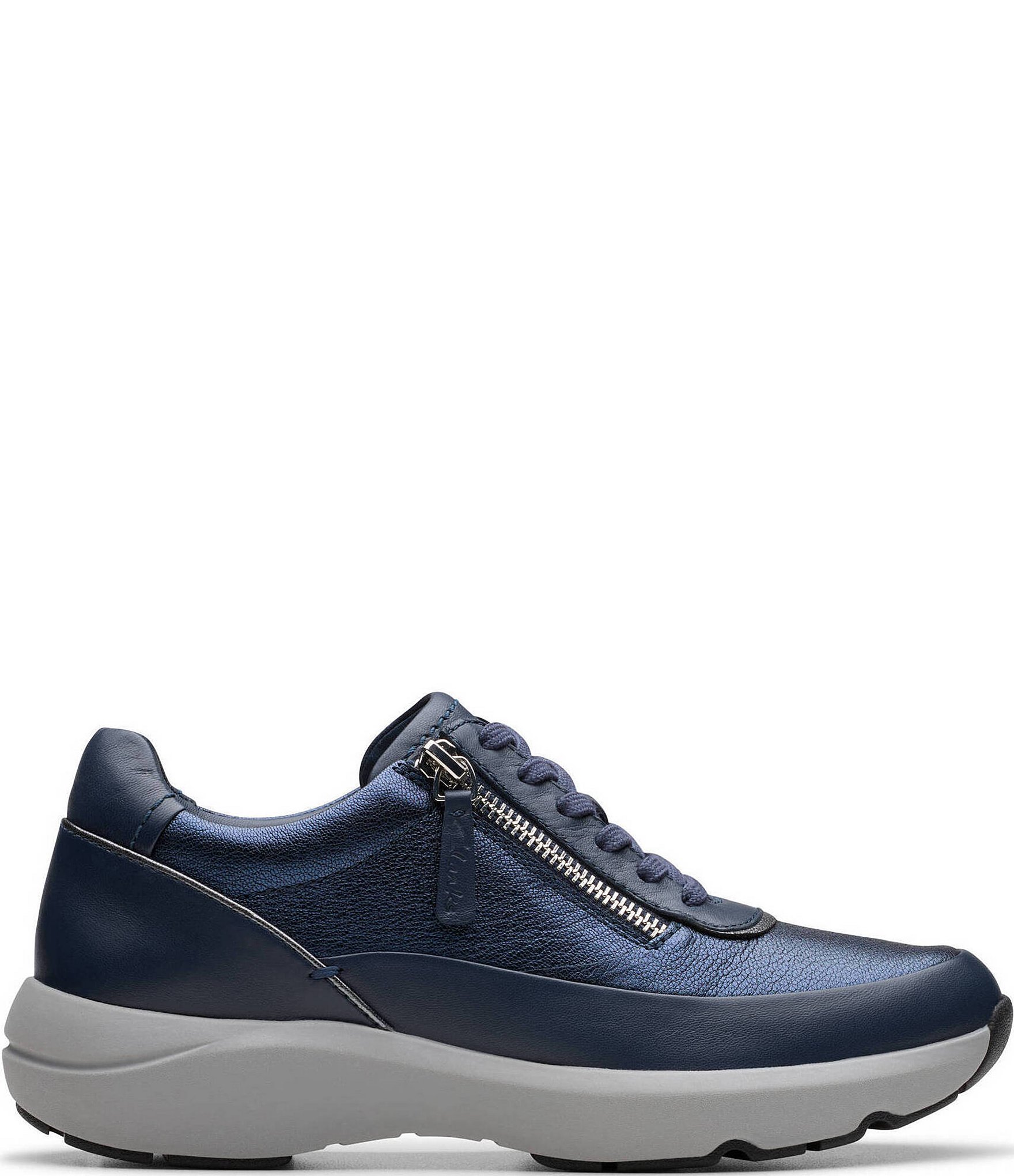 Clarks Signature Tivoli Side Zip Lace-Up Sneakers