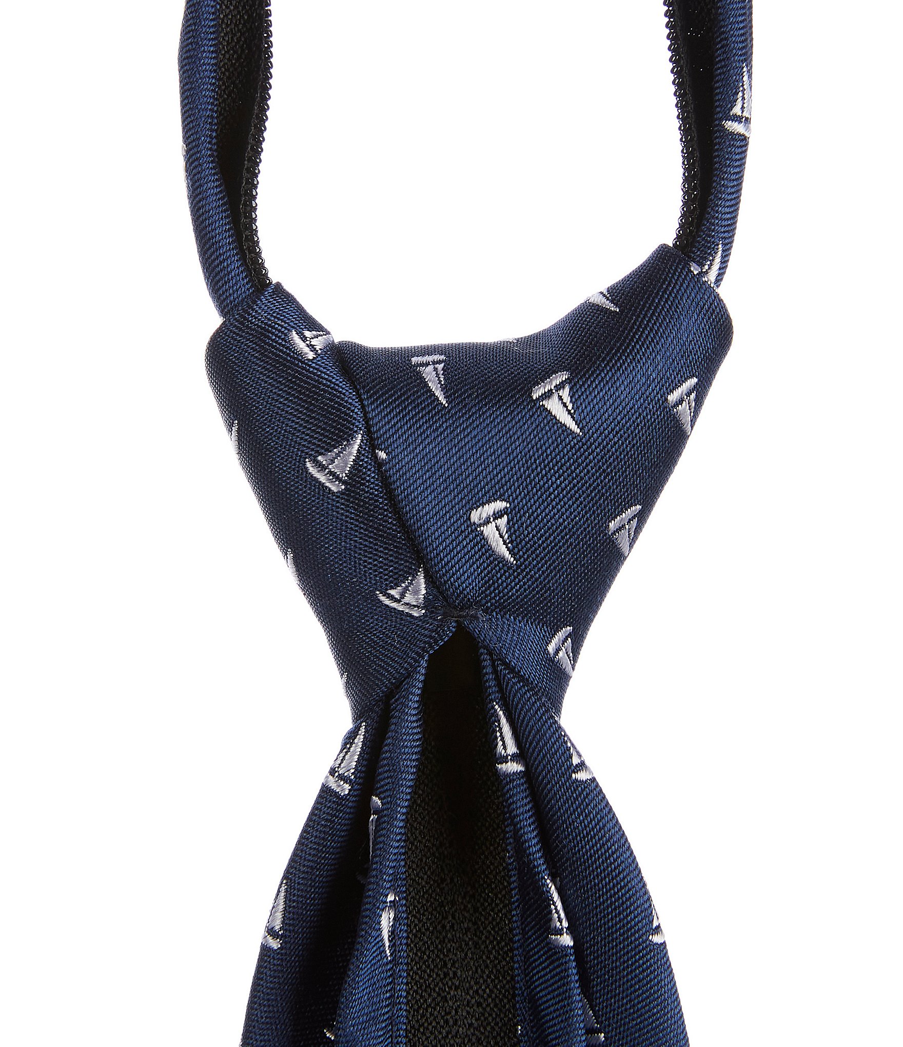 Class Club Little Boys 14#double; Sailboats Zipper Tie