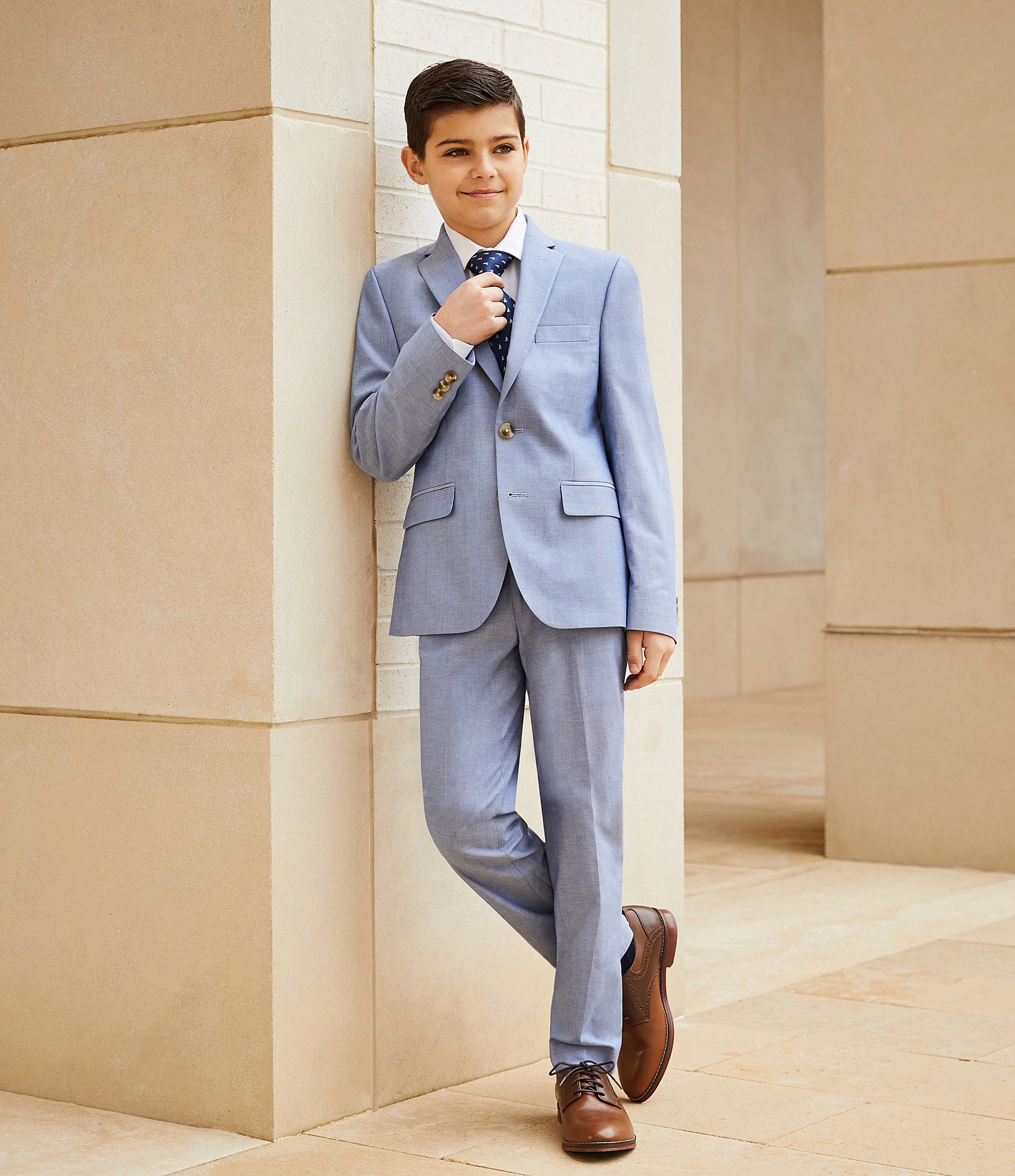 Class Club Big Boys 8-20 Chambray Blazer