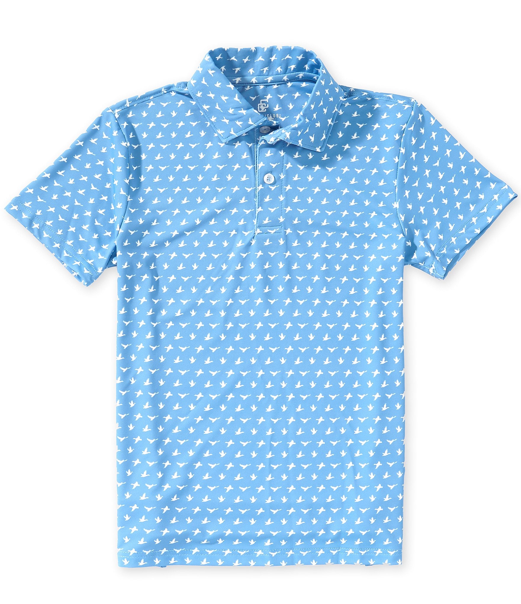Class Club Big Boys Ducks Flying Short Sleeve Polo Shirt