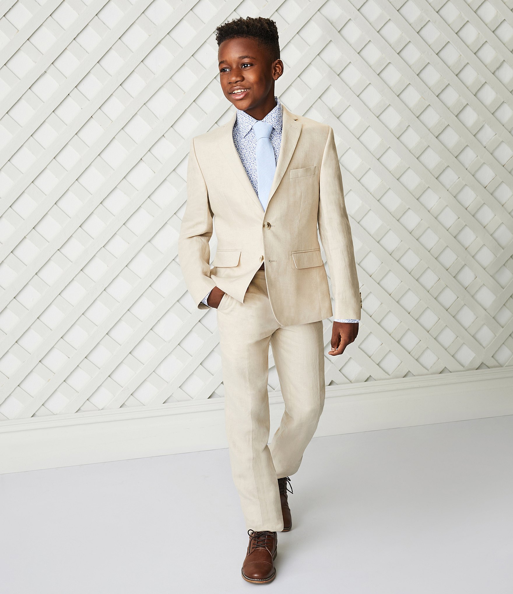 Class Club Big Boys 8-20 Linen Blend Dress Pants