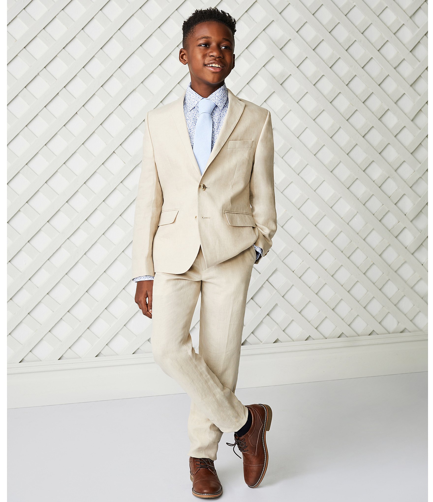 Class Club Big Boys 8-20 Linen Blend Dress Pants