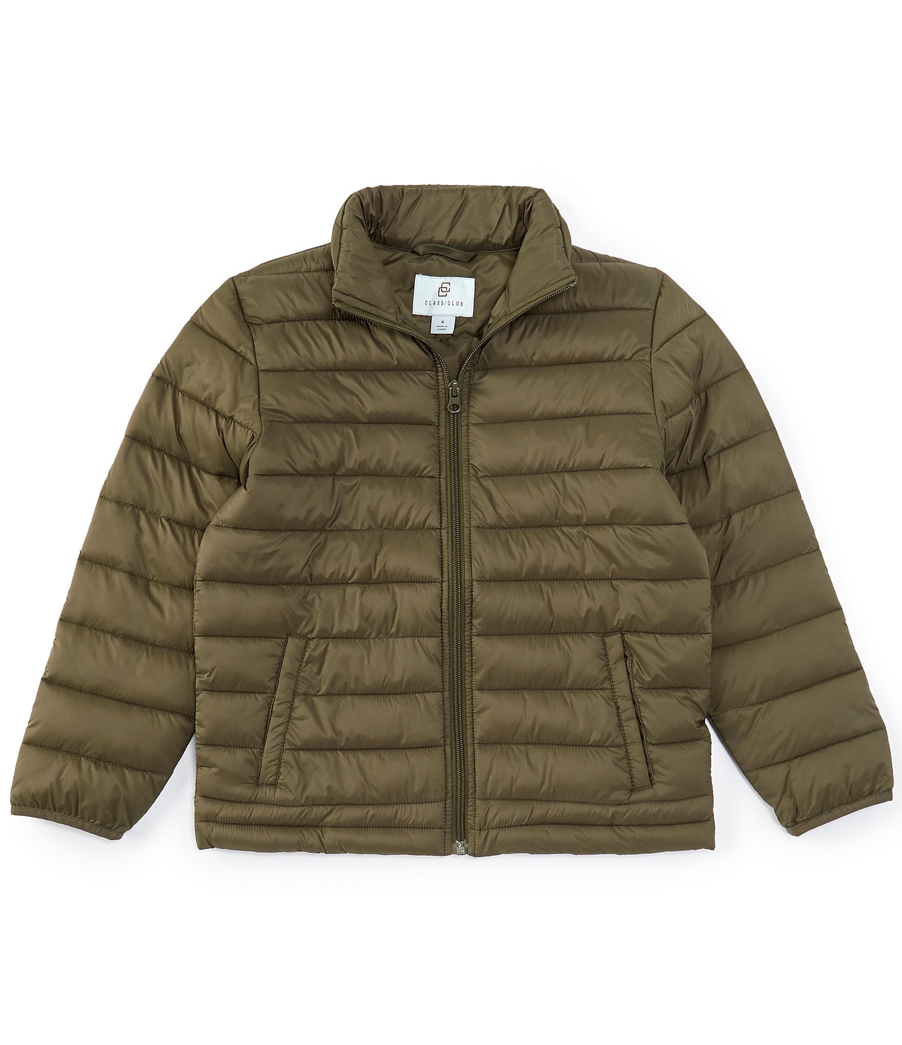 Class Club Big Boys 8-20 Long Sleeve Solid Puffer Jacket