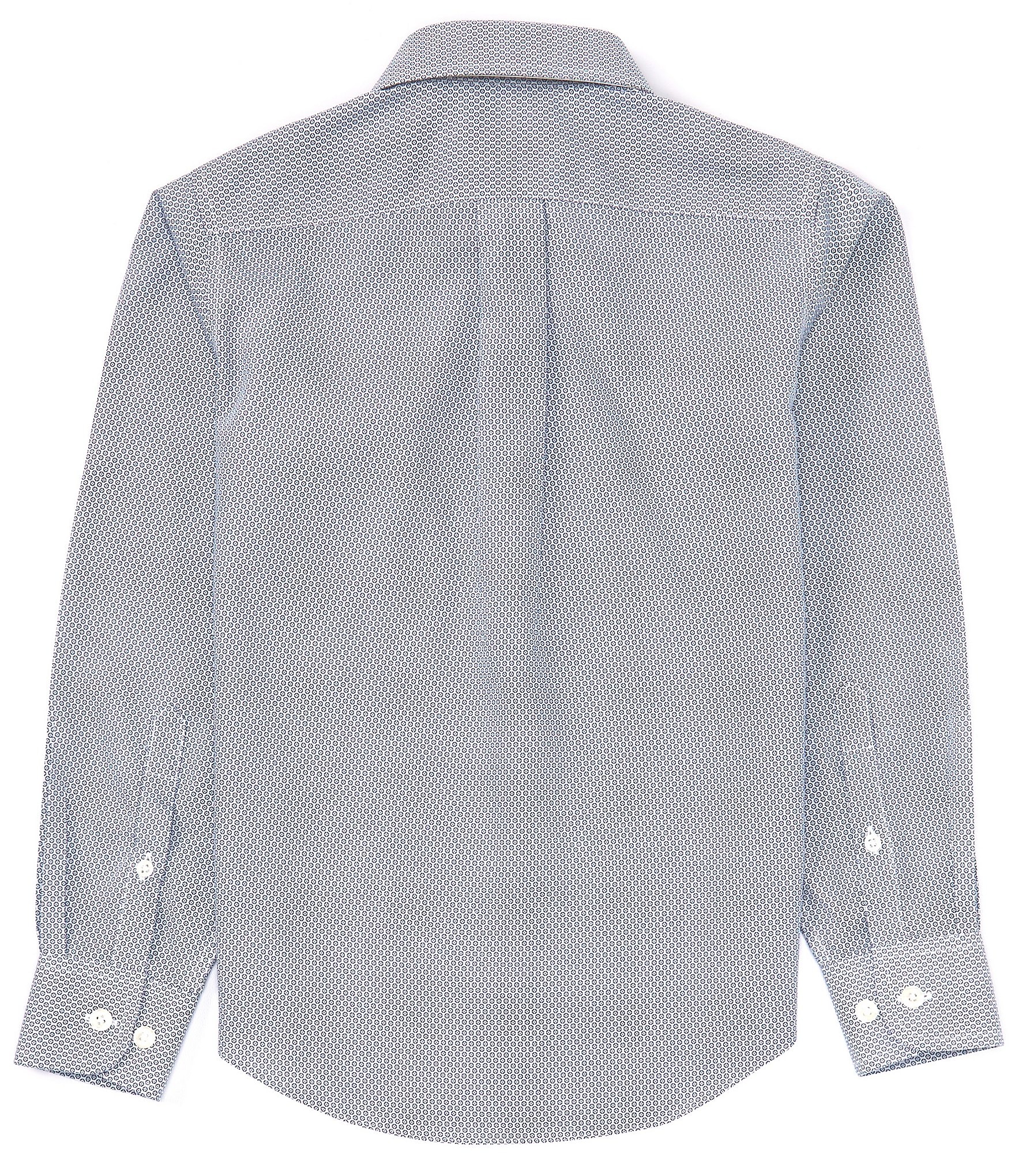 Class Club Big Boys 8-20 Non-Iron Point Collar Blue Print Dress Shirt