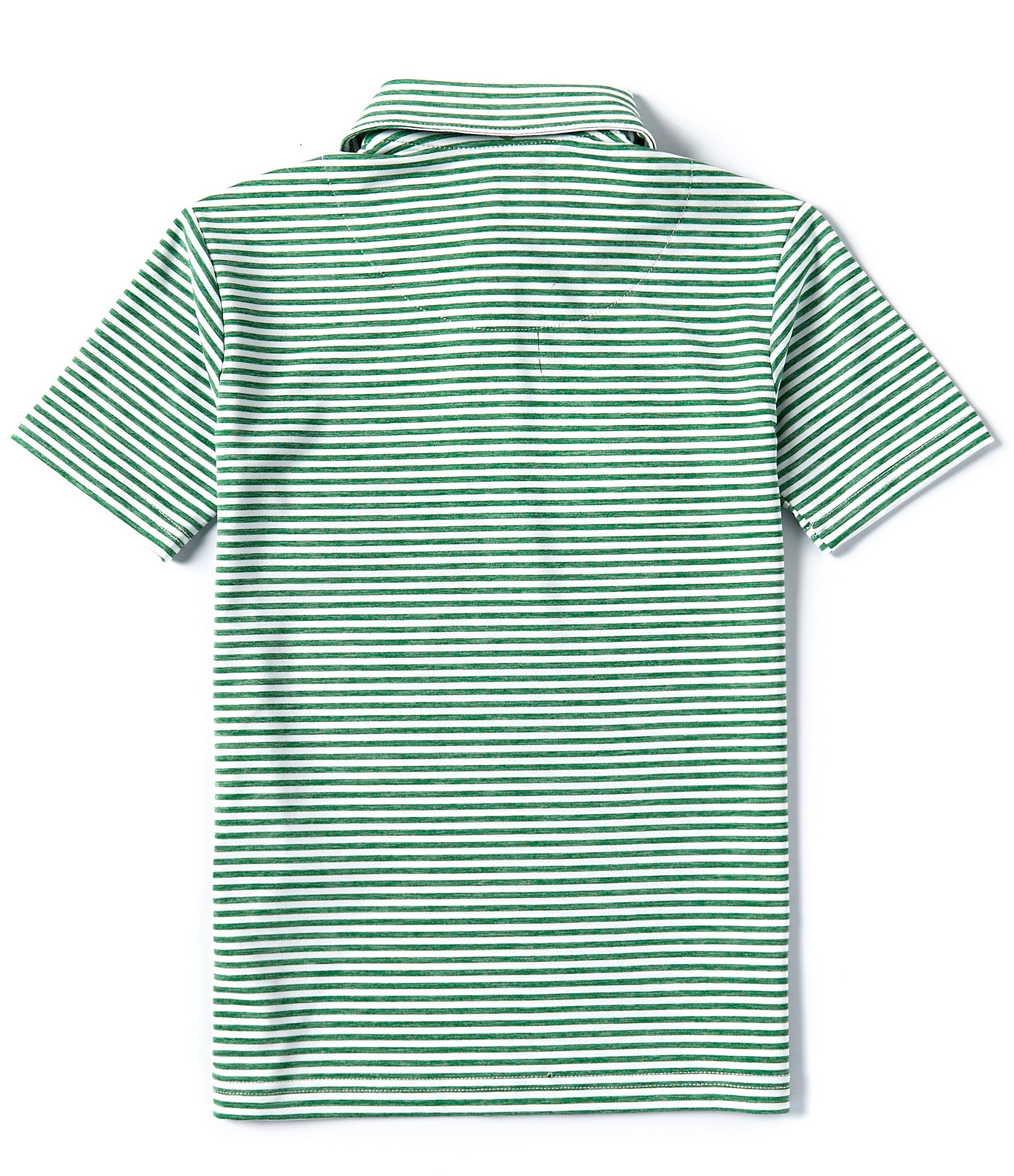 Class Club Big Boys 8-20 Short Sleeve Heather Feeder Stripe Synthetic Polo Shirt