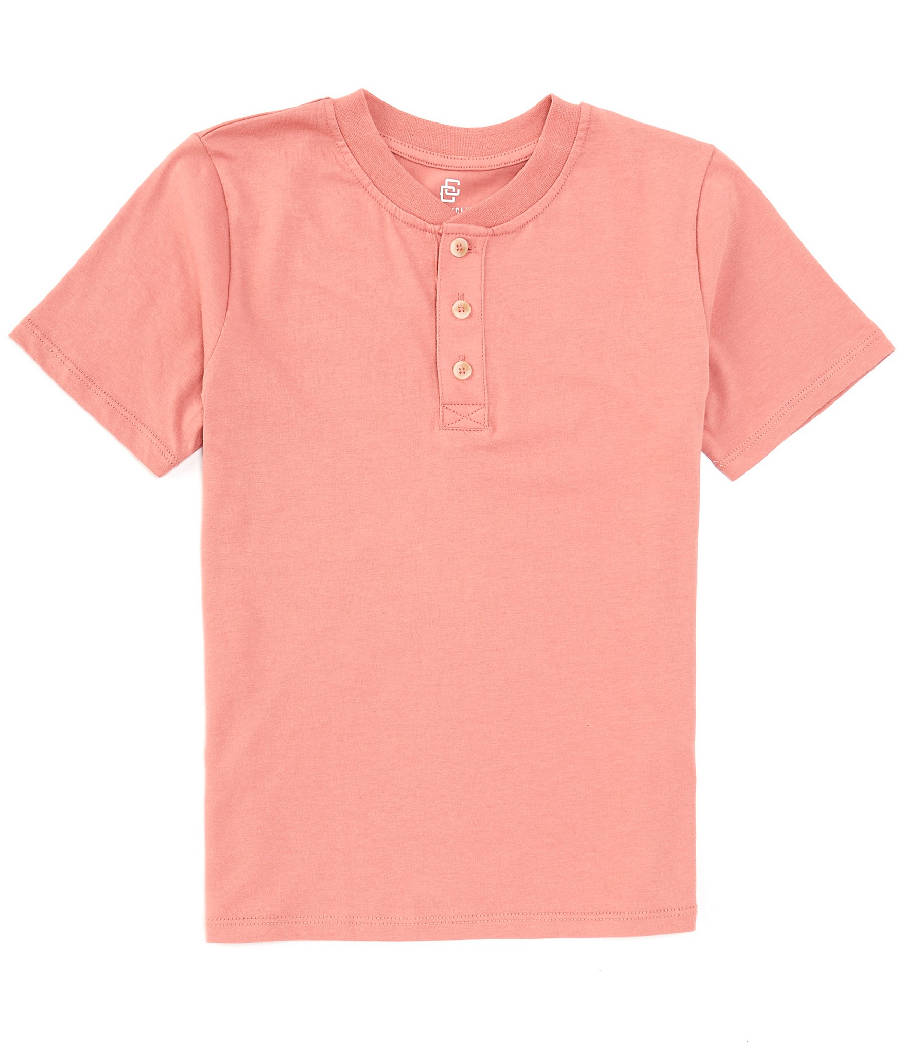 Class Club Big Boys 8-20 Short Sleeve Henley Shirt