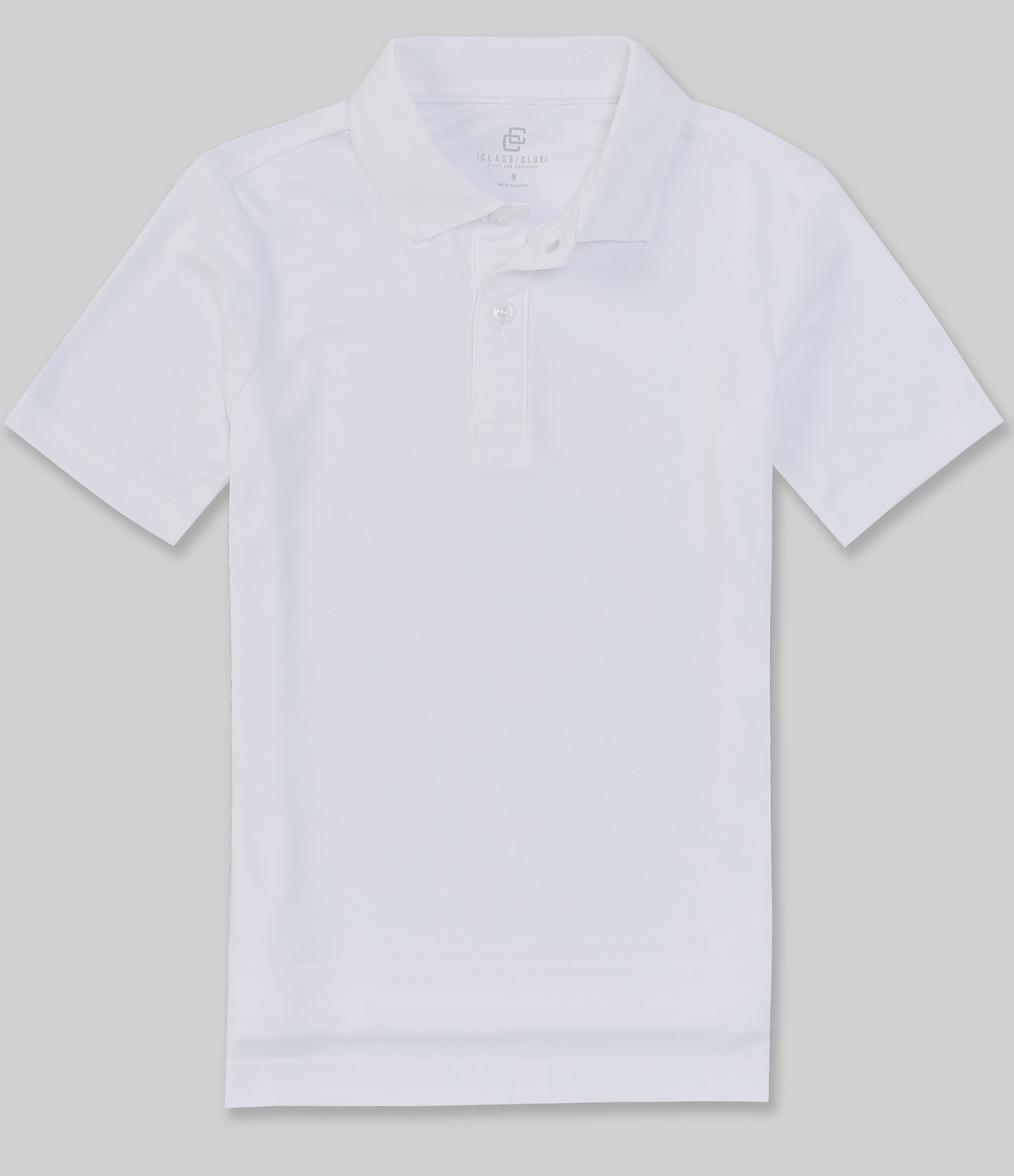 Class Club Big Boys 8-20 Short-Sleeve Double-Knit Synthetic Performance Polo Shirt