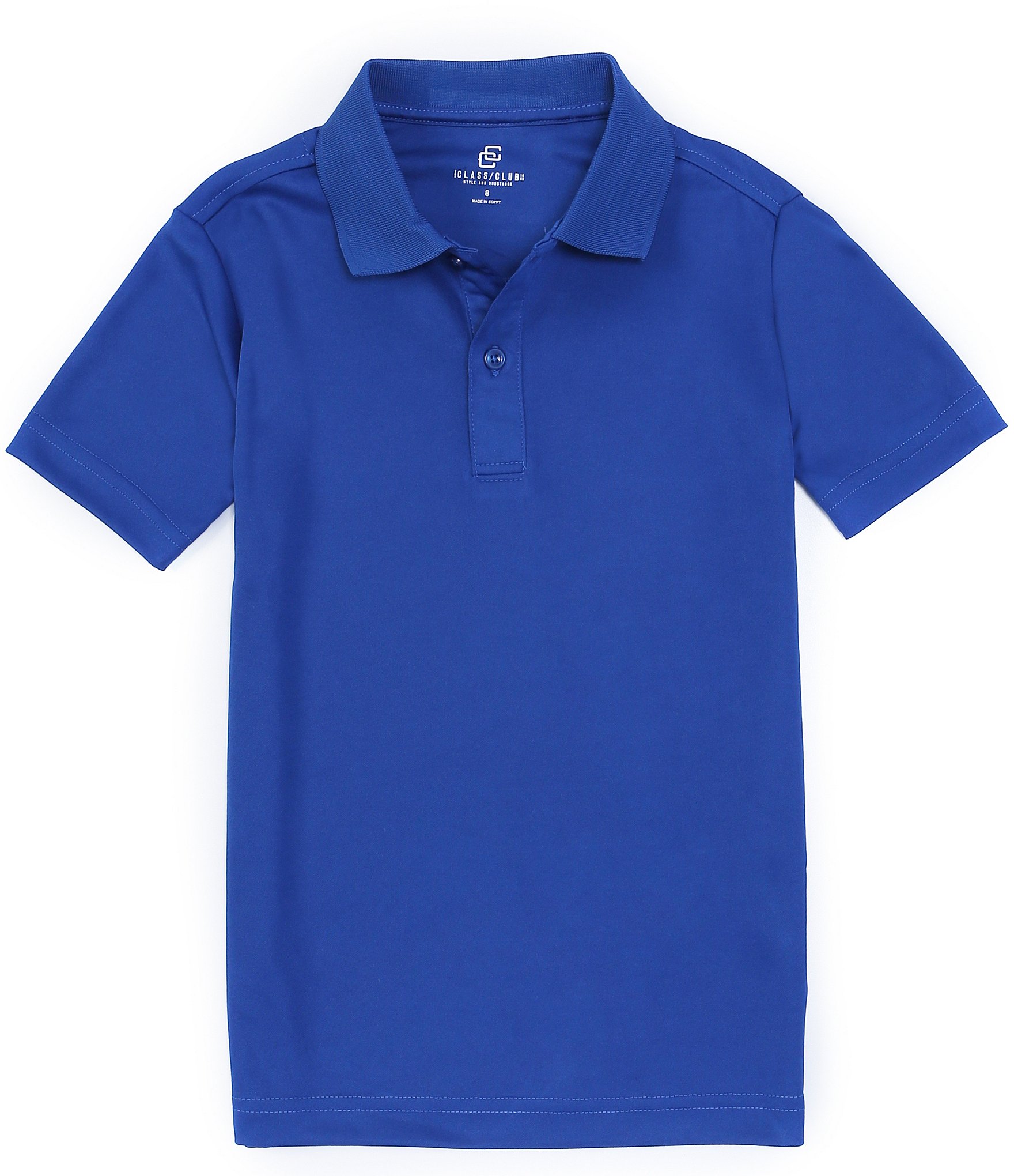 Class Club Big Boys 8-20 Short-Sleeve Double-Knit Synthetic Performance Polo Shirt