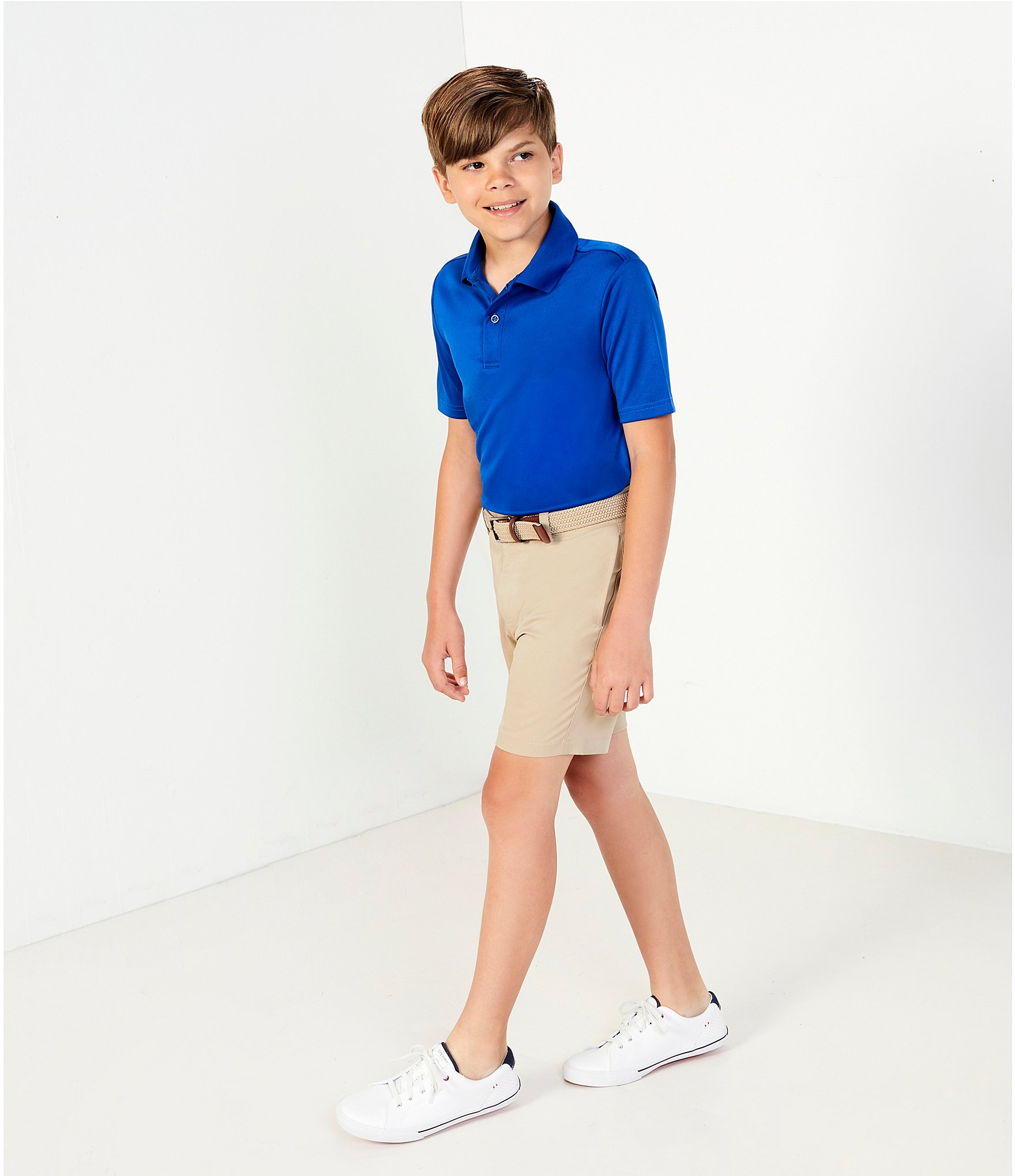 Class Club Big Boys 8-20 Short-Sleeve Double-Knit Synthetic Performance Polo Shirt