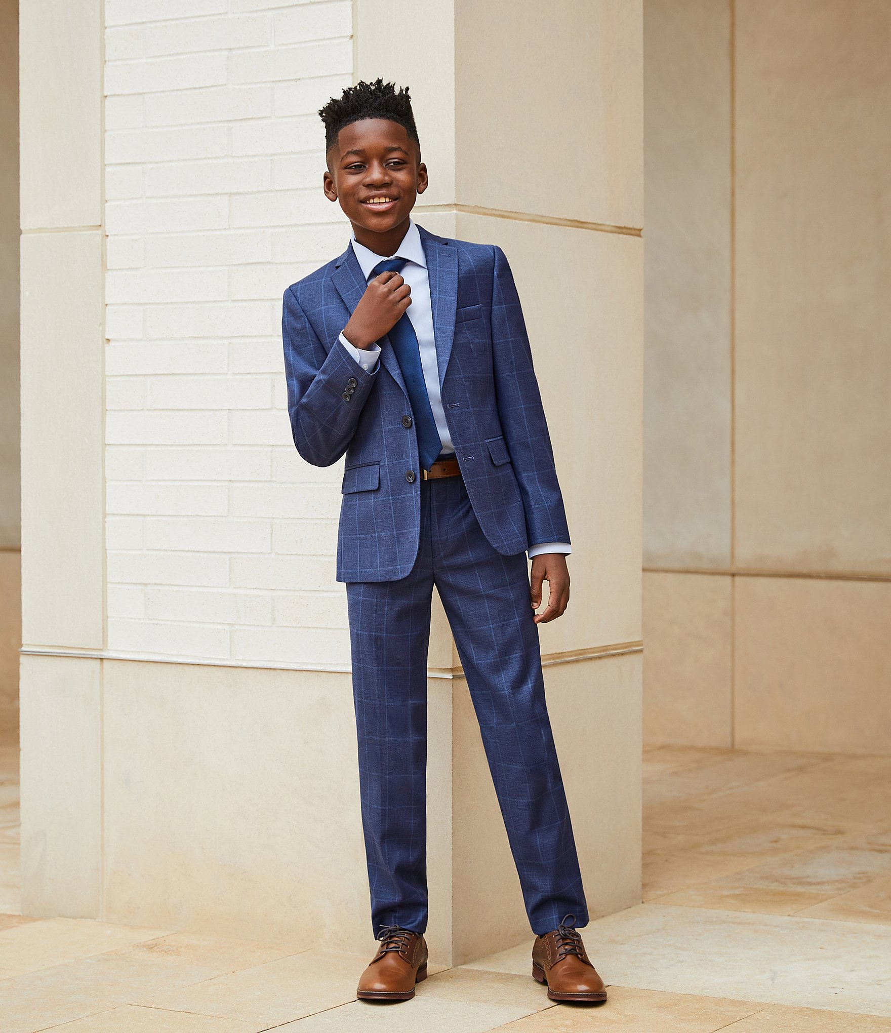 Class Club Big Boys 8-20 Window Pane Dress Pants