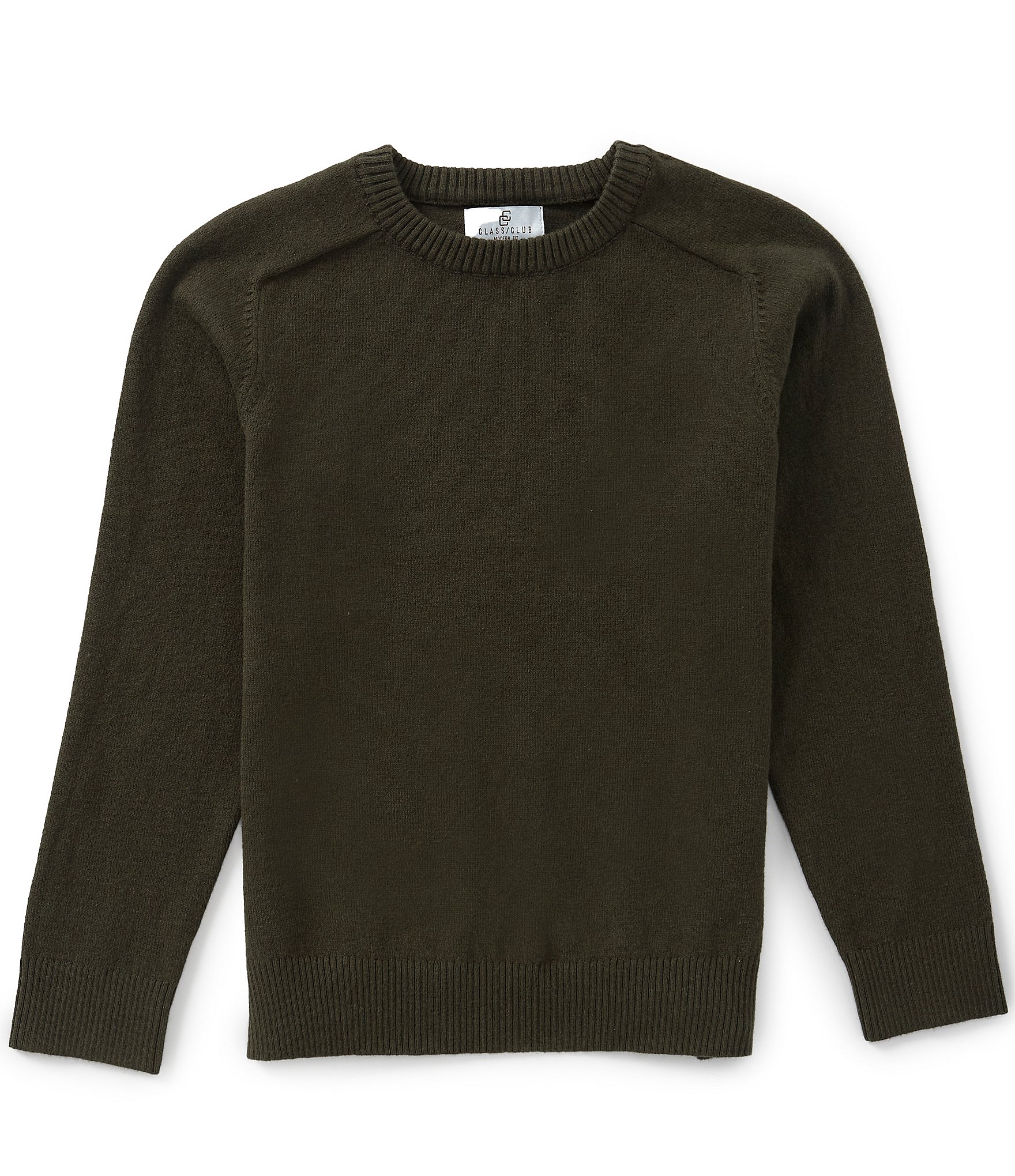 Class Club Big Boys Cotton Cashmere Blend Crew Neck Sweater