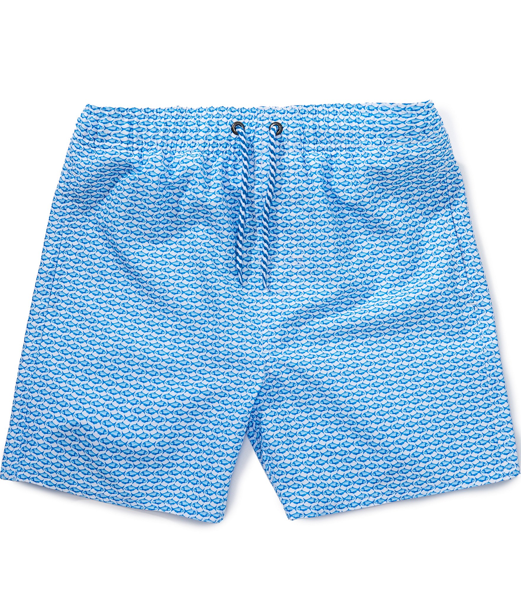 Class Club Big Boys Linear Fish Print Swim Trunk
