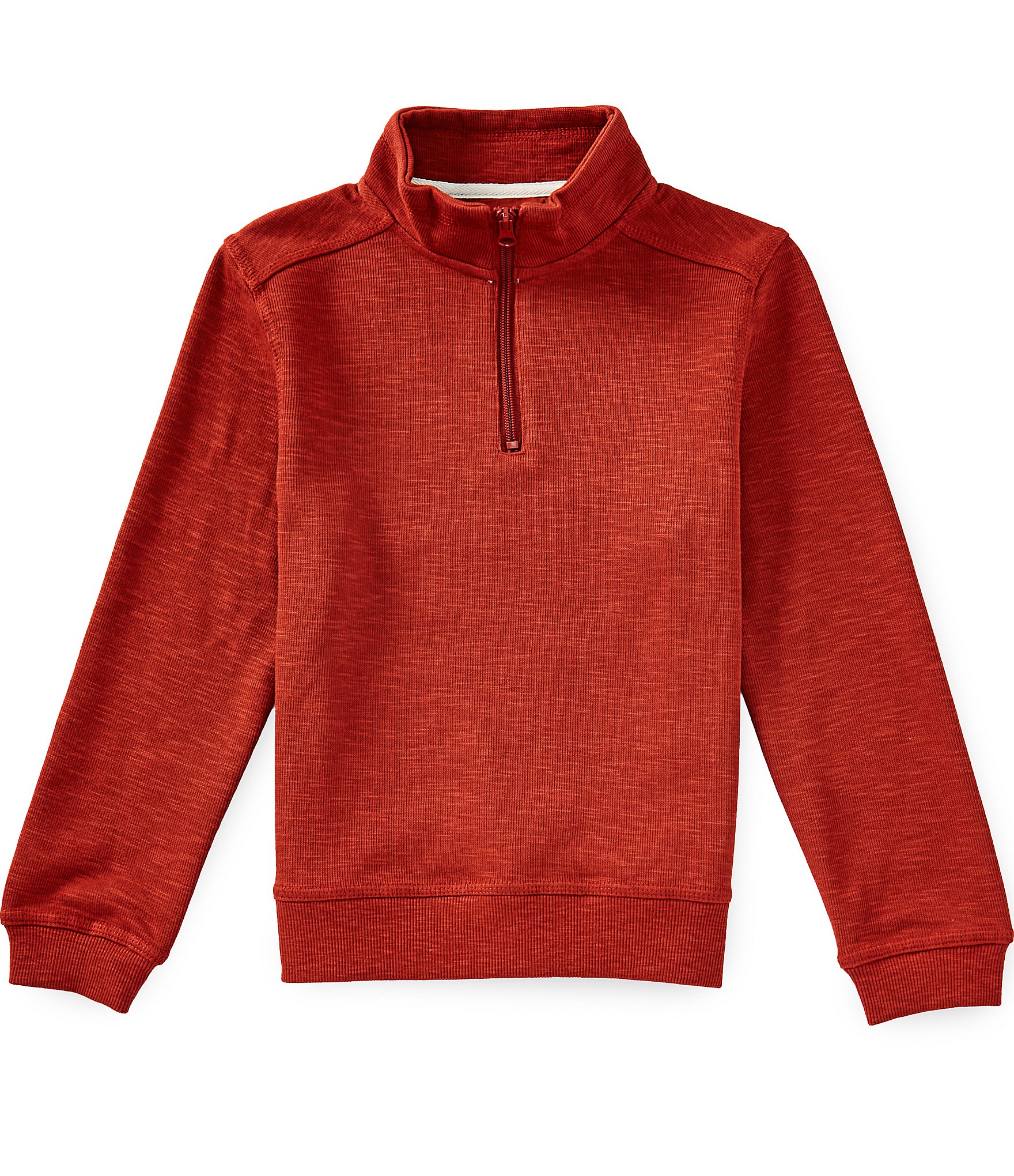 Class Club Big Boys Long Sleeve Quarter Zip Slub Pullover